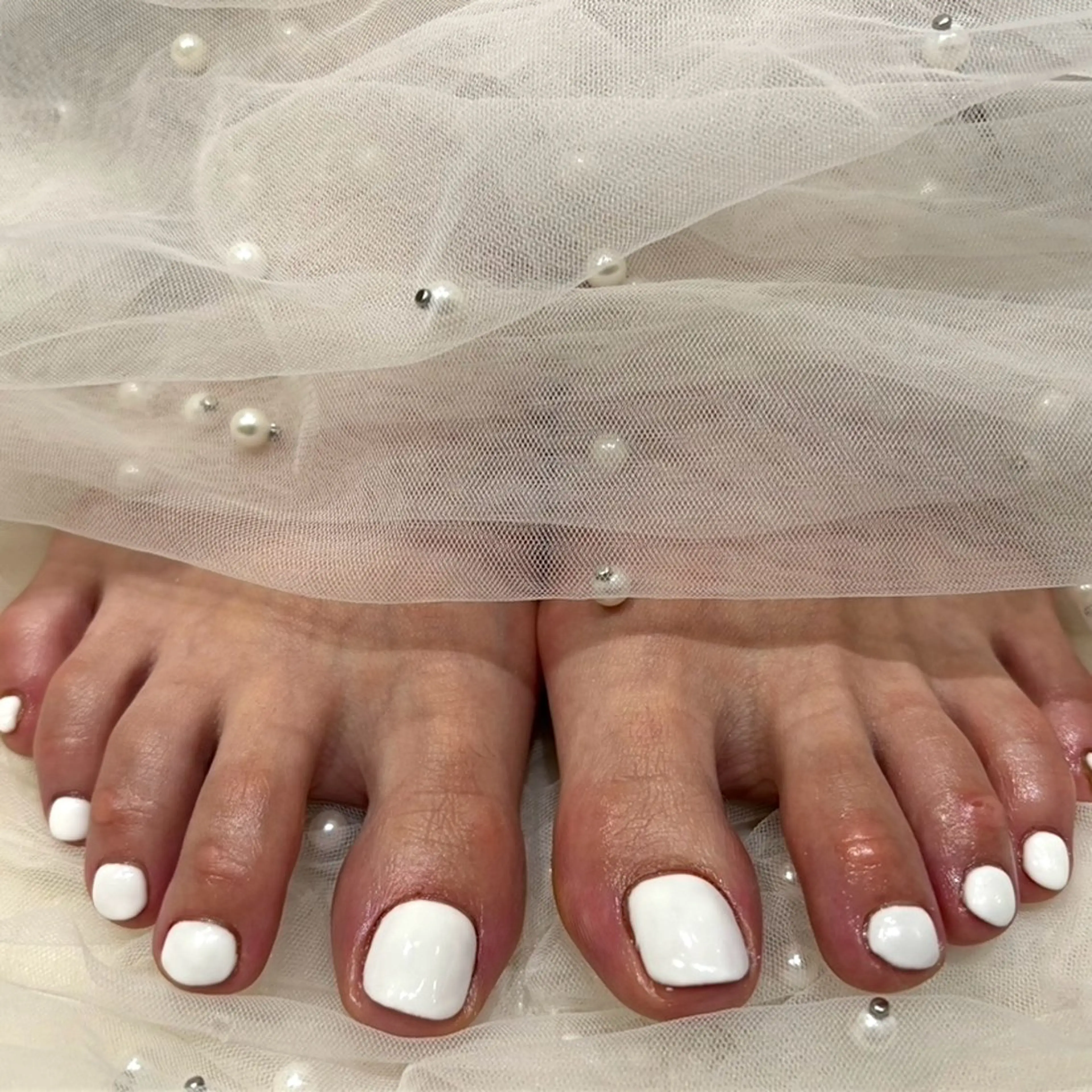 オフなし◆フットワンカラー・ラメグラデーション✨甘皮ケア込の写真