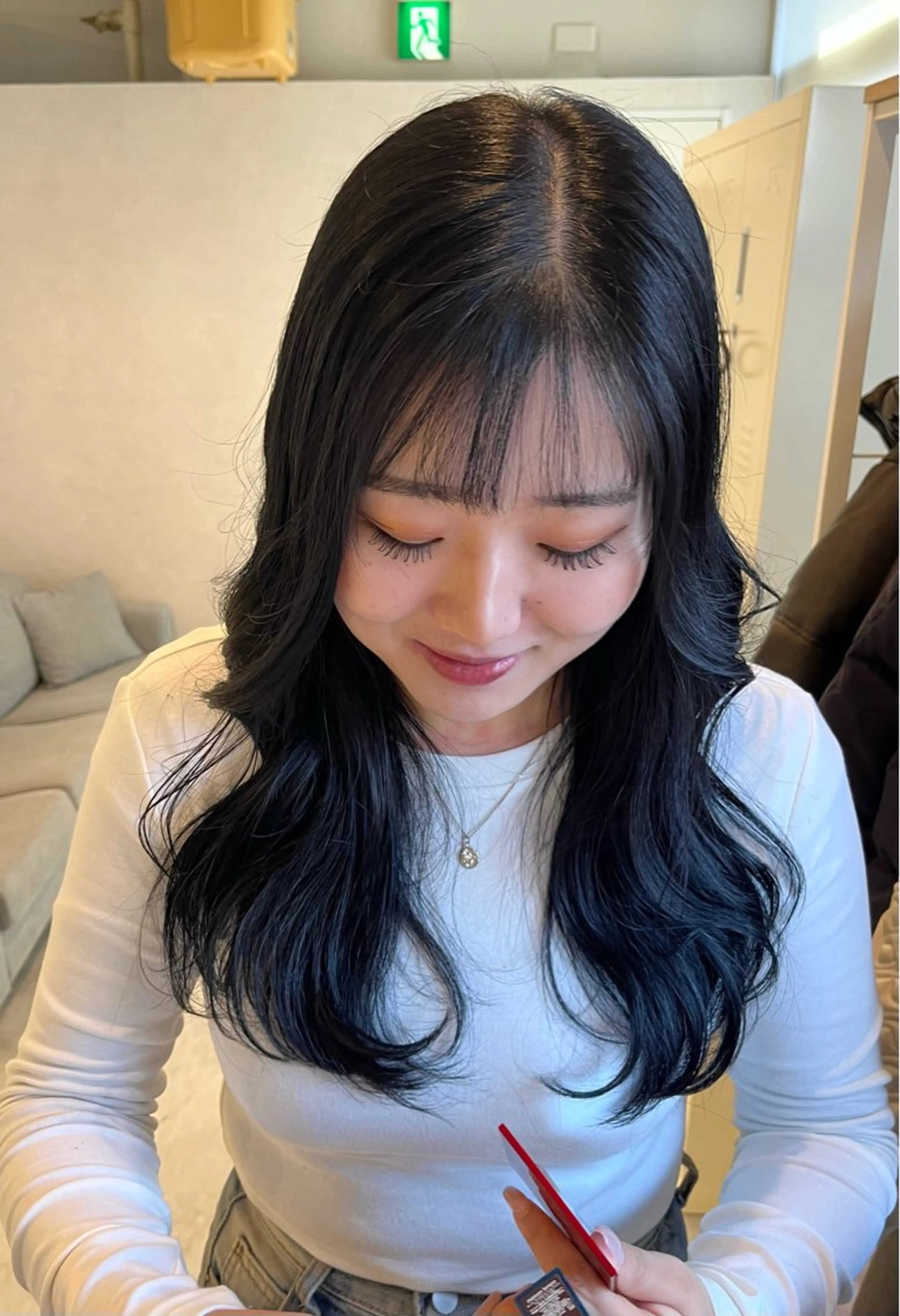 ☁️前髪、顔周りカット+酸性縮毛矯正☁️の写真