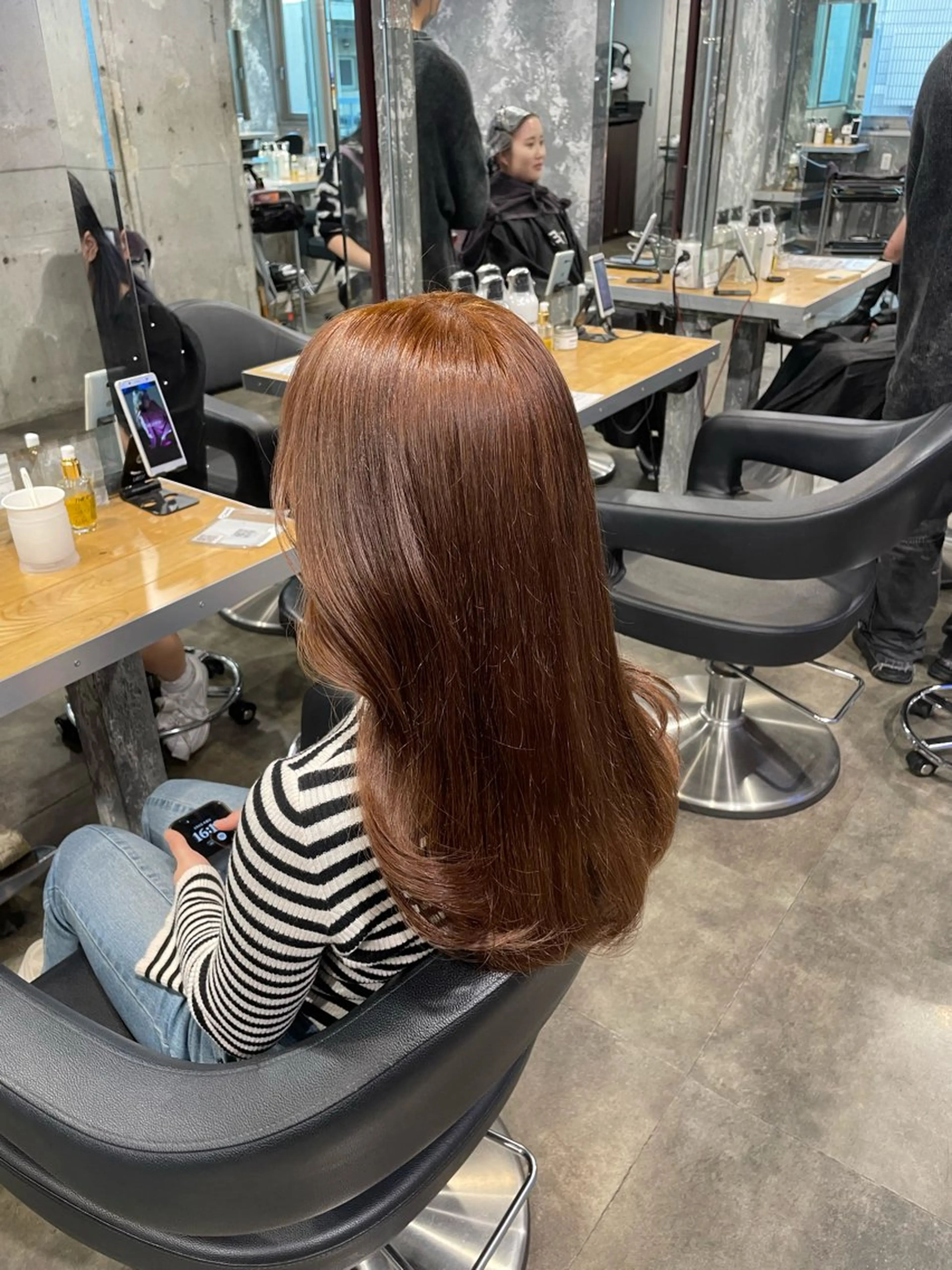 カラー ブリーチ ブラウンカラー キャラメルブラウン 透明感カラー ダブルカラー ヘアカラー トリートメント ヘアセット 🤍ベージュ/透明感 韓国ヘア/まりん🤍のヘアスタイル