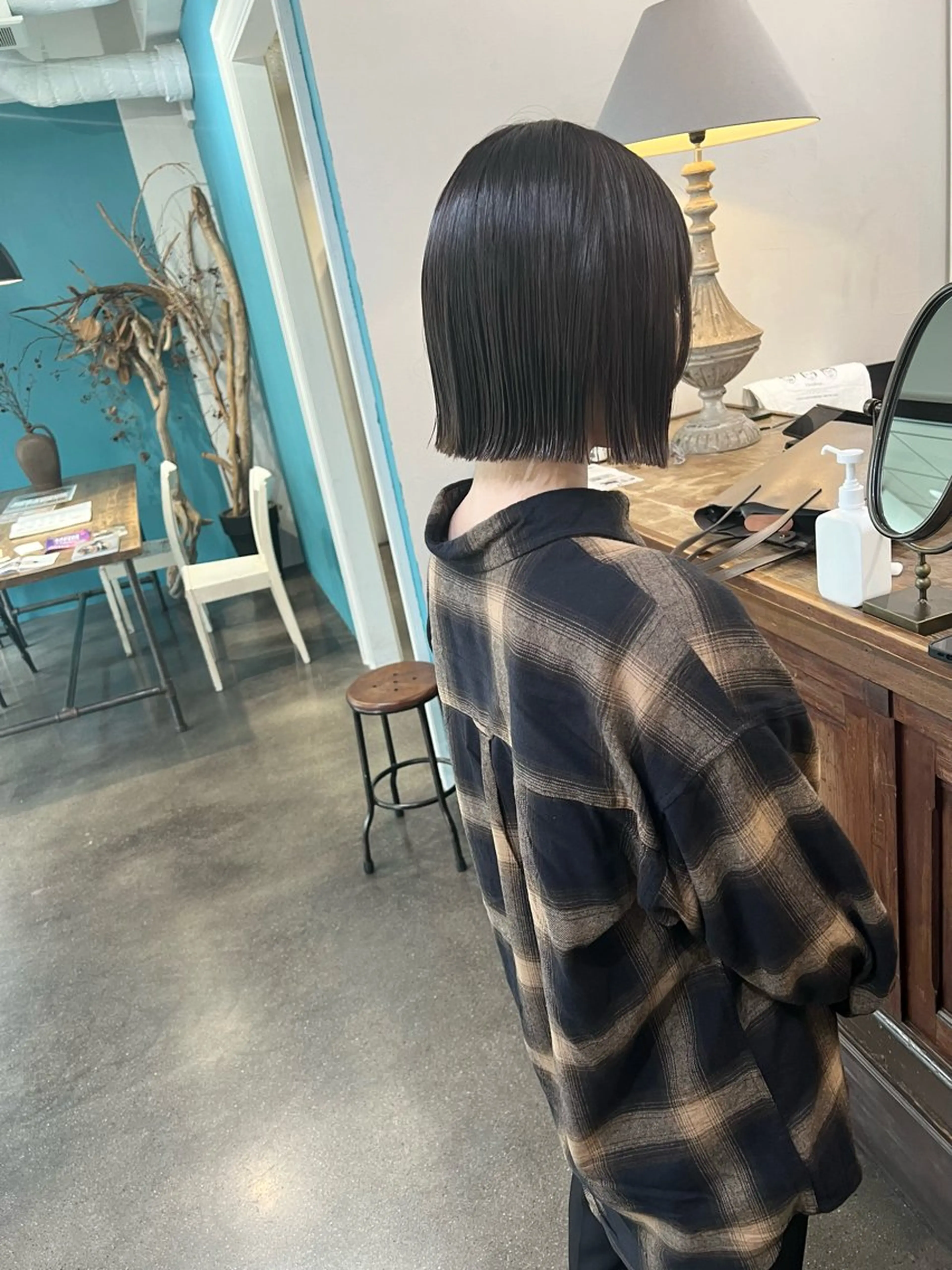 ショート 切りっぱなしボブ ボブ カット 千葉 郁也のヘアスタイル