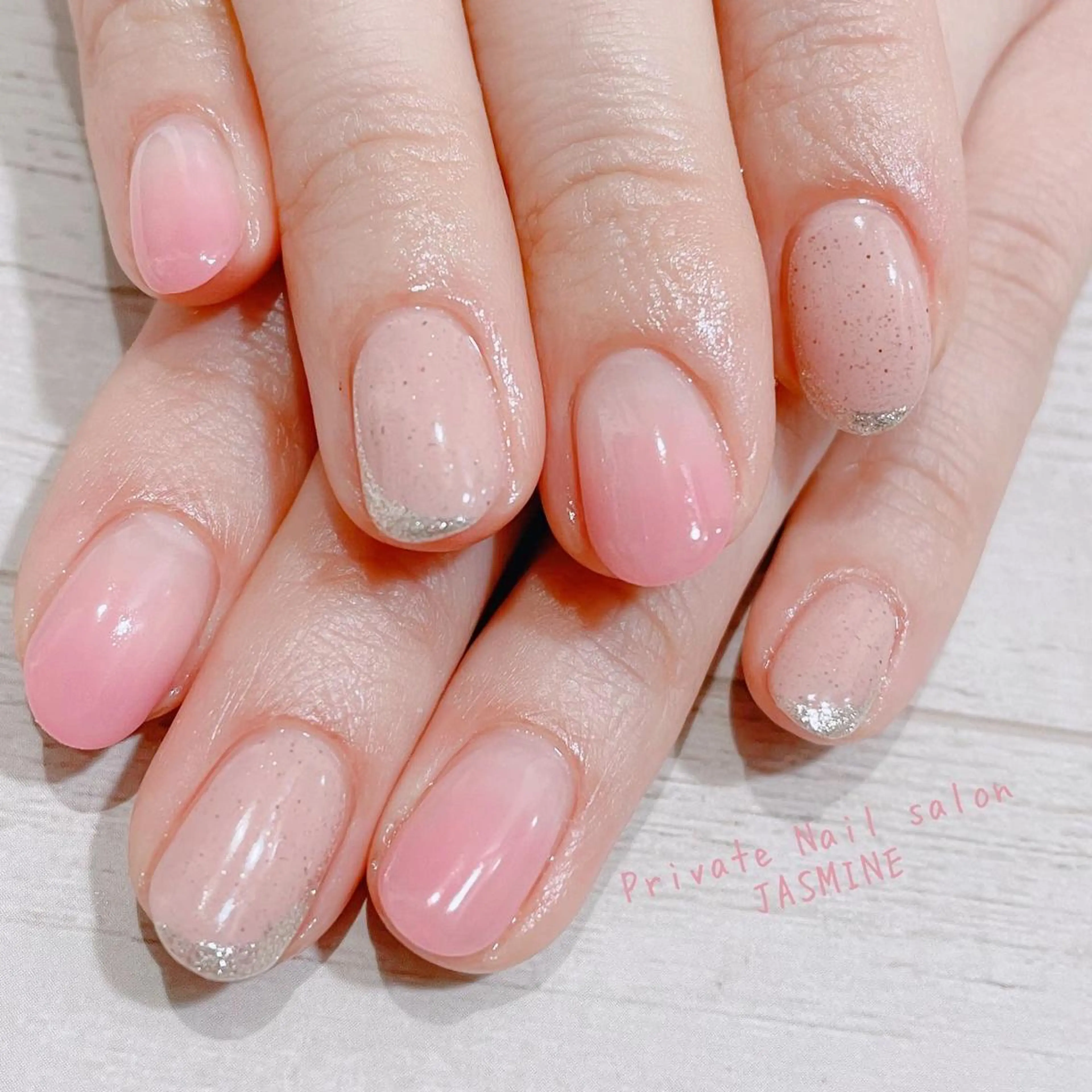 ネイル グラデーション ピンク Nail salon JASMINEのネイルデザイン