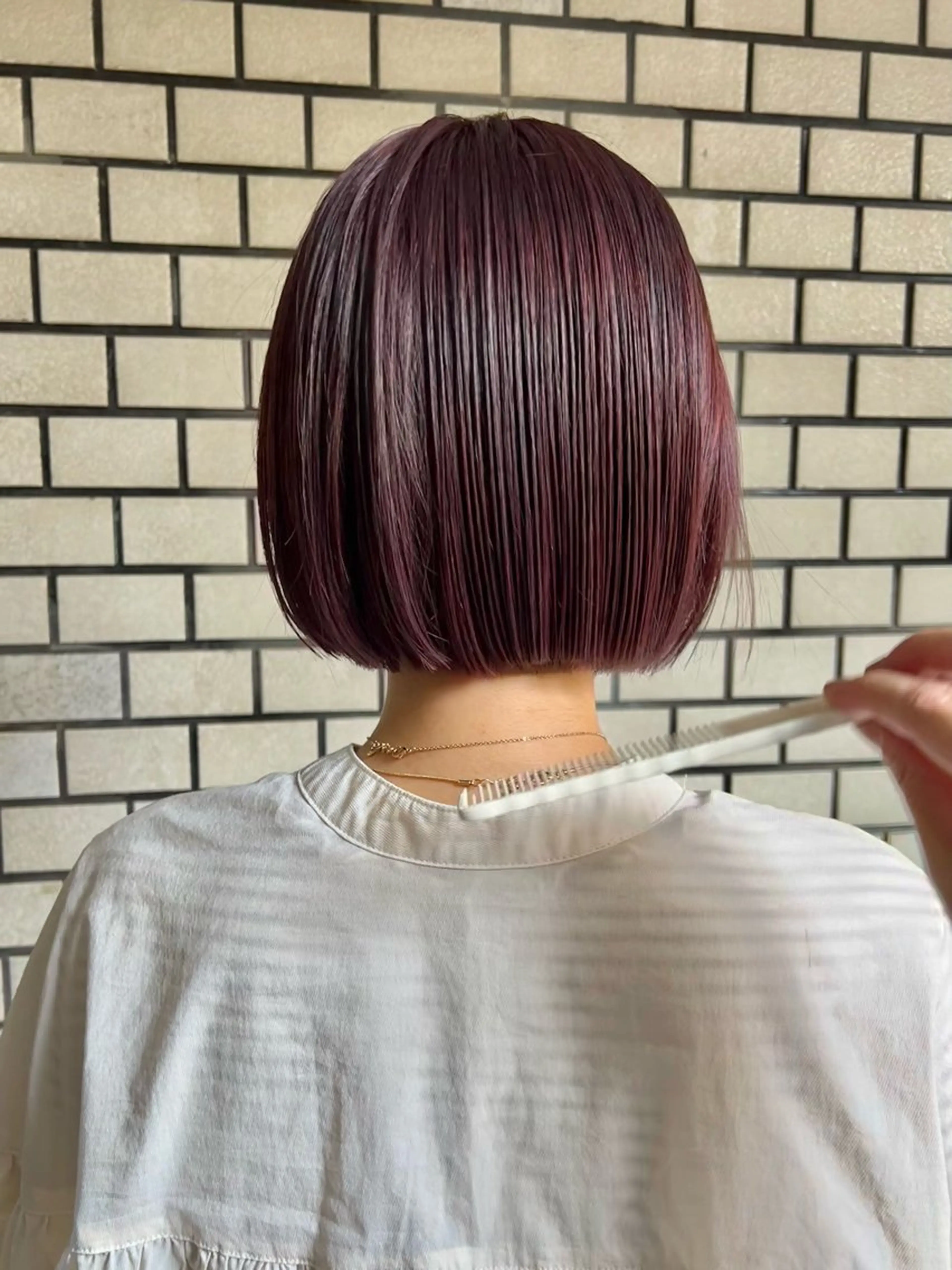ショート カラー ブリーチ ハイトーンカラー ピンクカラー バイオレットカラー バイオレットピンク カット ヘアカラー トリートメント takada kohのヘアスタイル