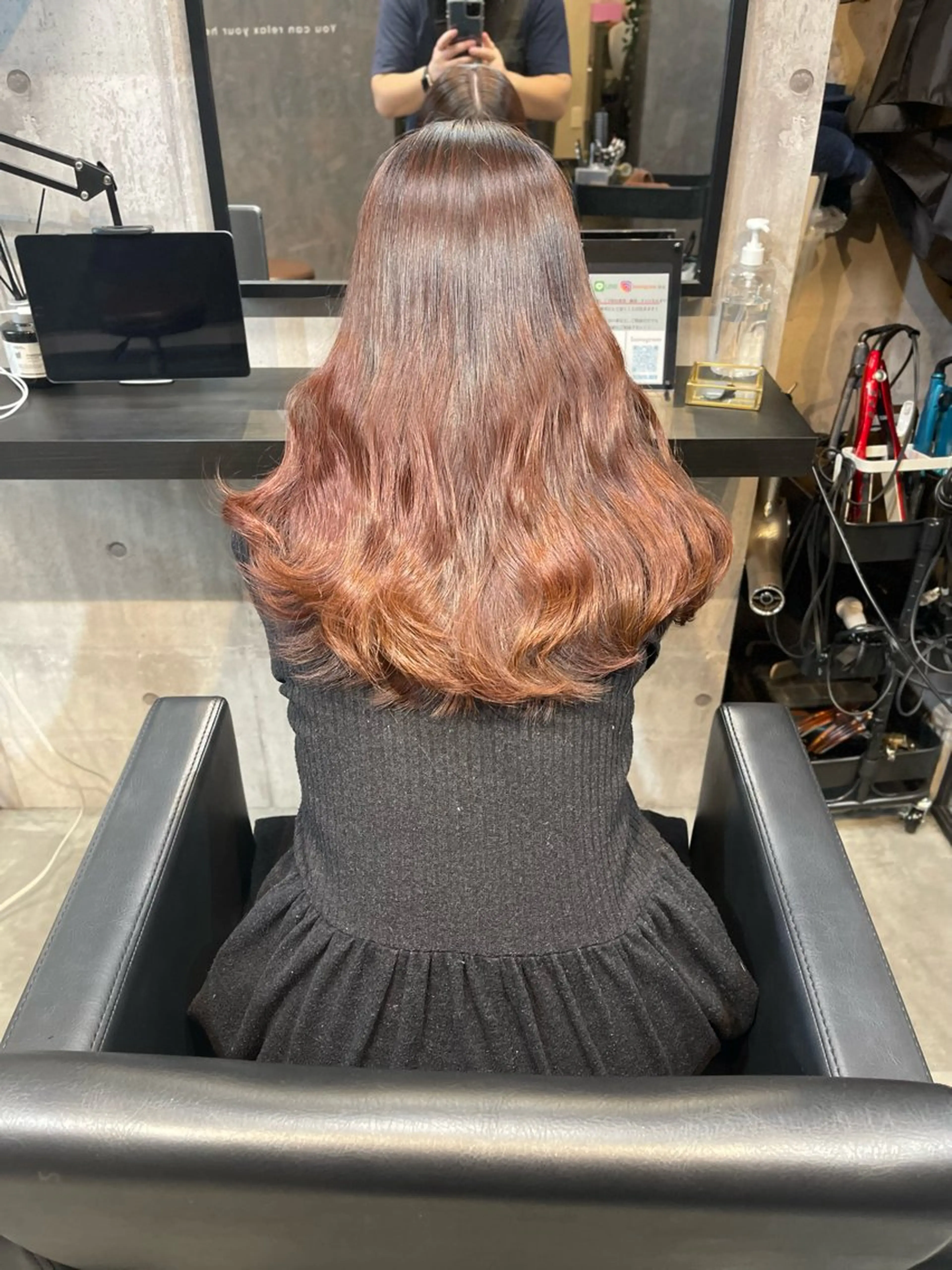 ロング カラー ボルドーカラー 髪質改善 髪質改善縮毛矯正 💍谷口克也のヘアスタイル