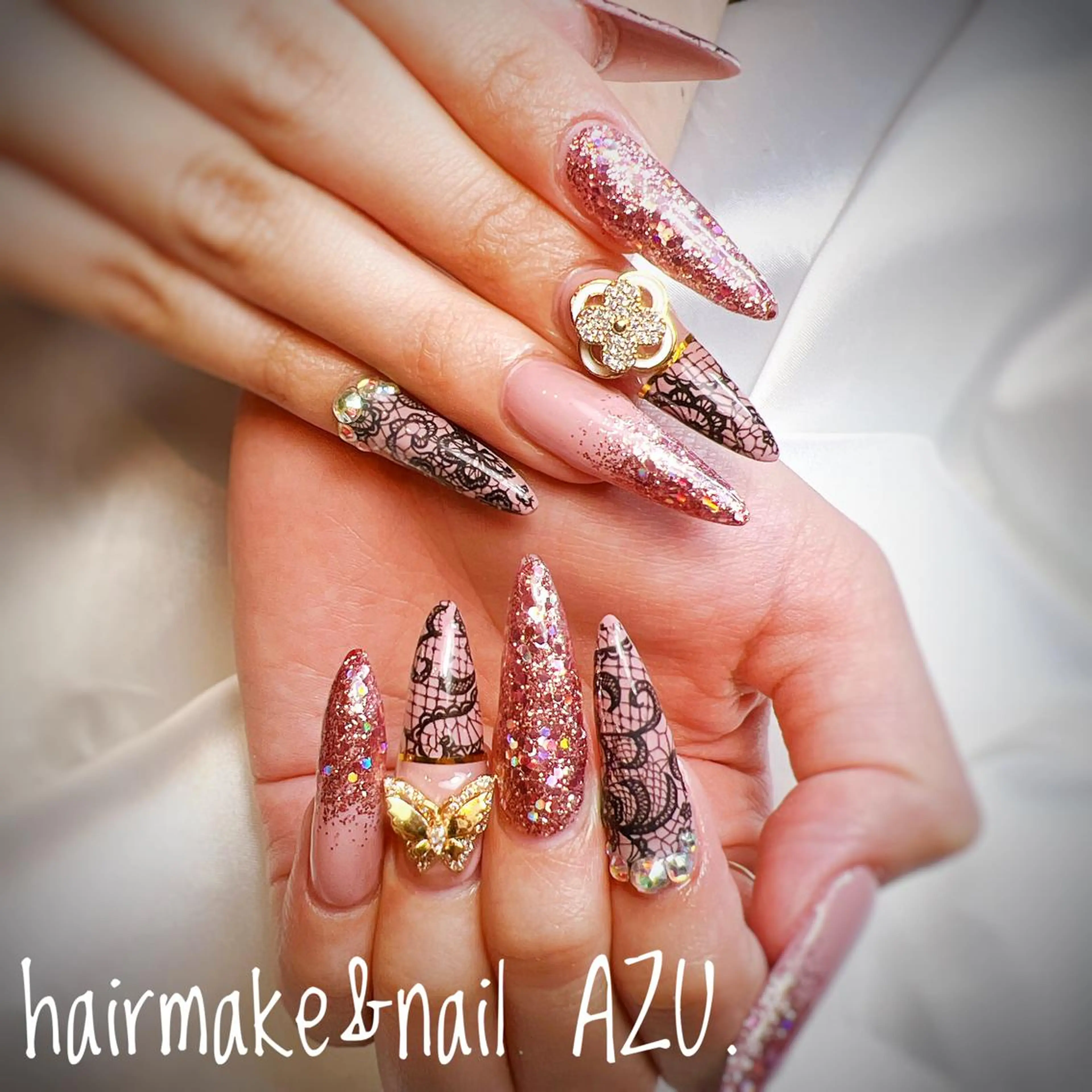 ネイル スカルプネイル hair&nail ROOTS所属・ﾍｱﾒｲｸ&ﾈｲﾙ ♥️Azuのネイルデザイン