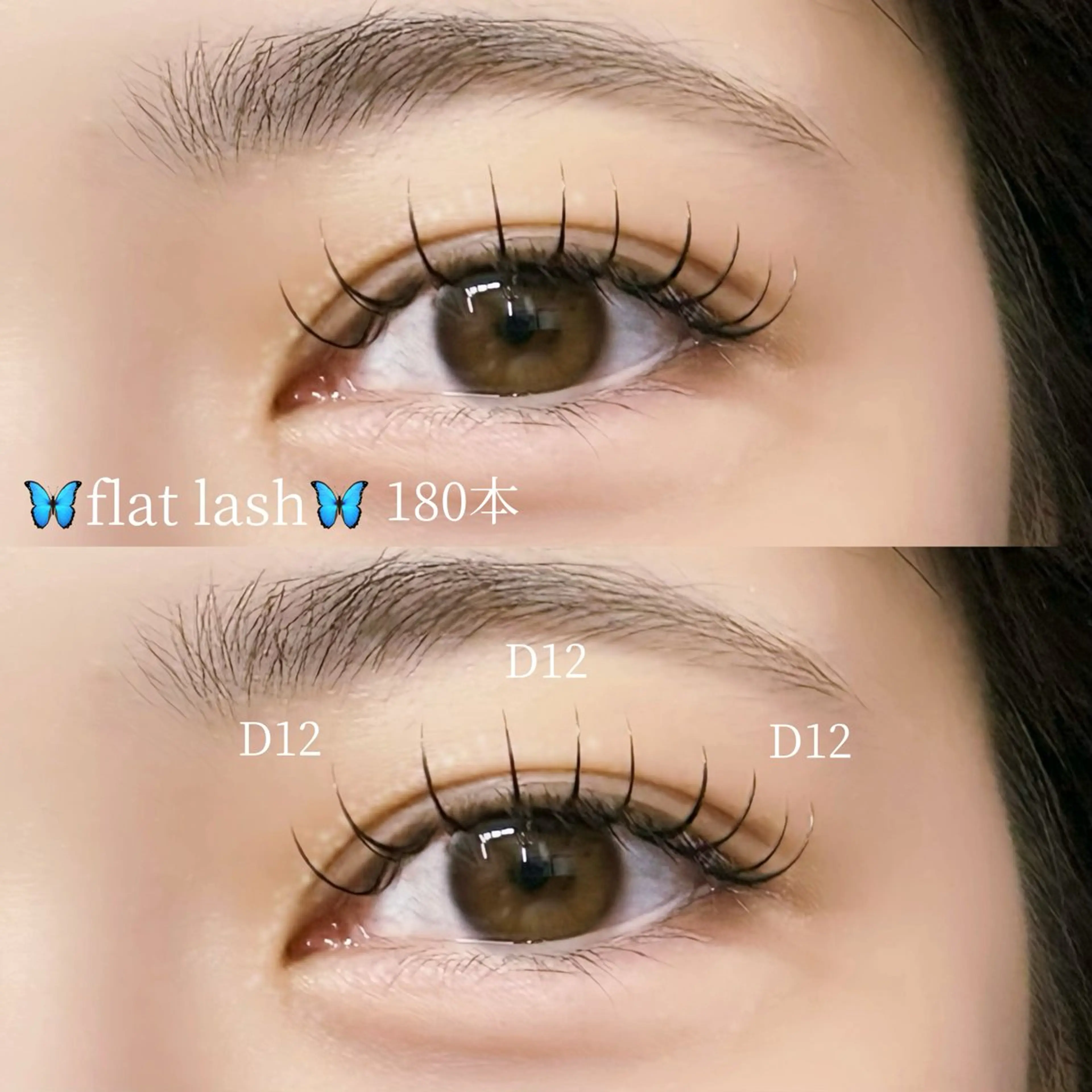 【マツエク】🦋フラットラッシュ60分つけ放題（オフ込み）🦋➕美容コーティング付き💓束感仕上げ💓の写真