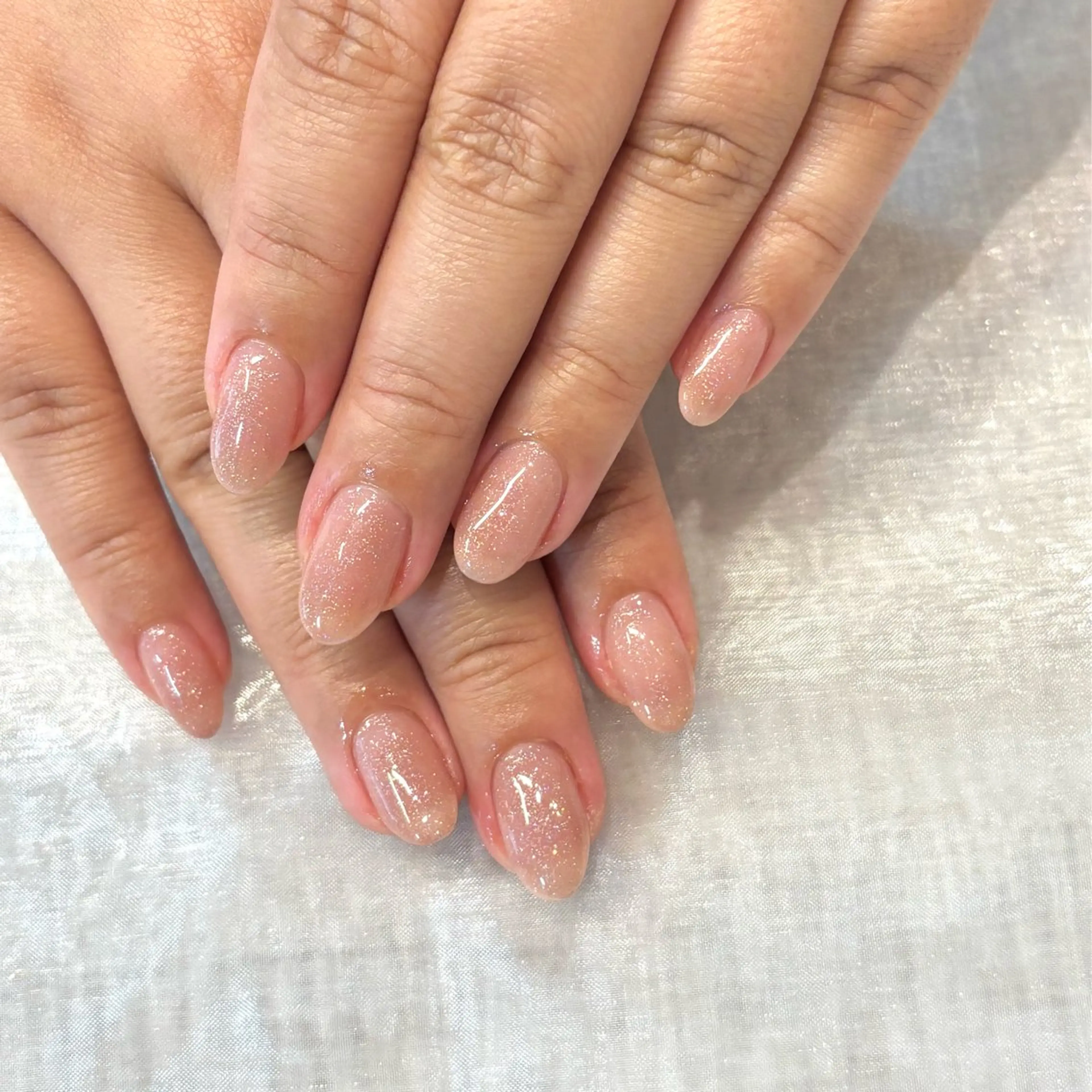 ネイル ジェルネイル キラキラネイル ラメ(グリッター) ワンカラーネイル ハンドネイル Chipie_ ayanoのネイルデザイン