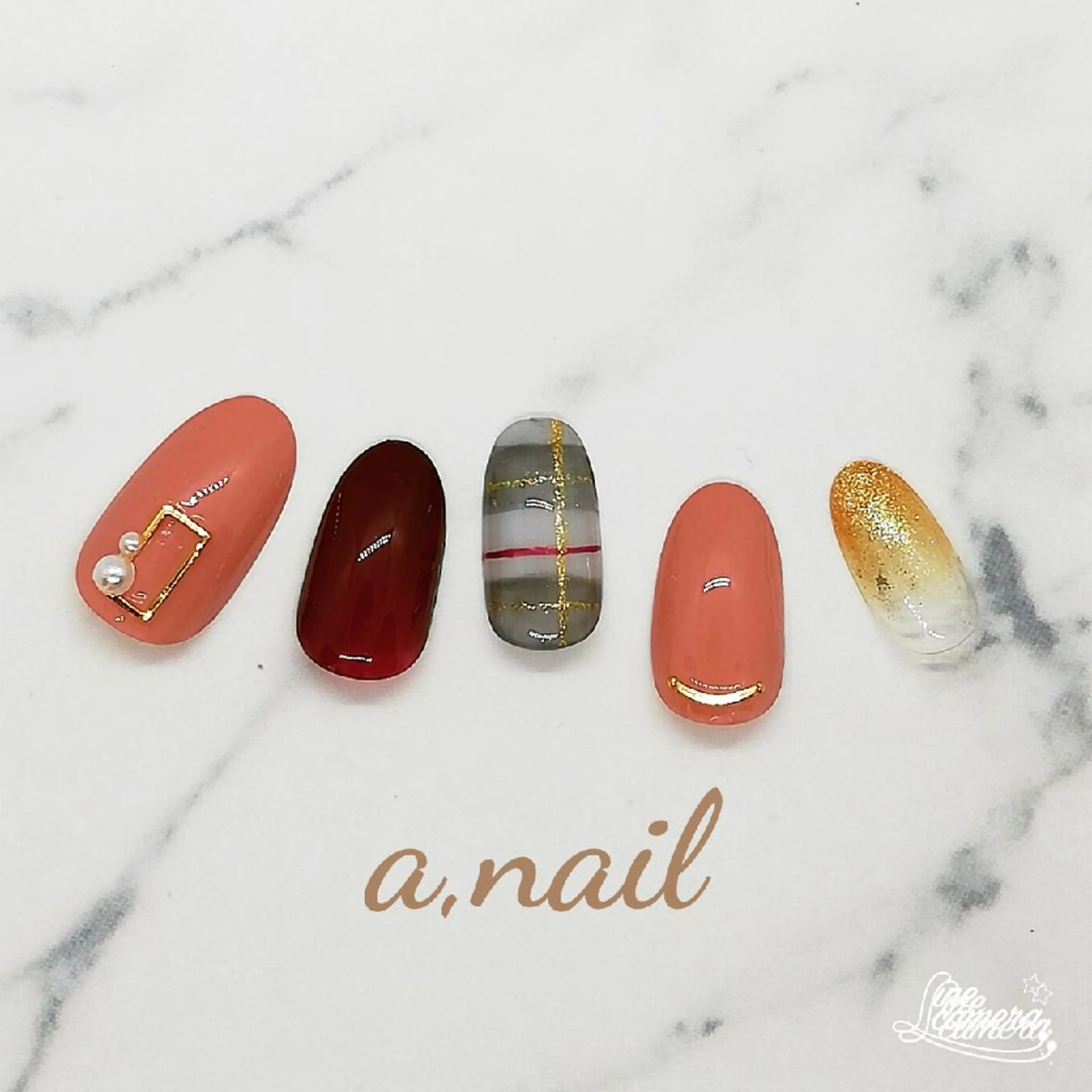 ネイル ストーンネイル ハンドネイル ネイルサロン エーネイルのネイルデザイン