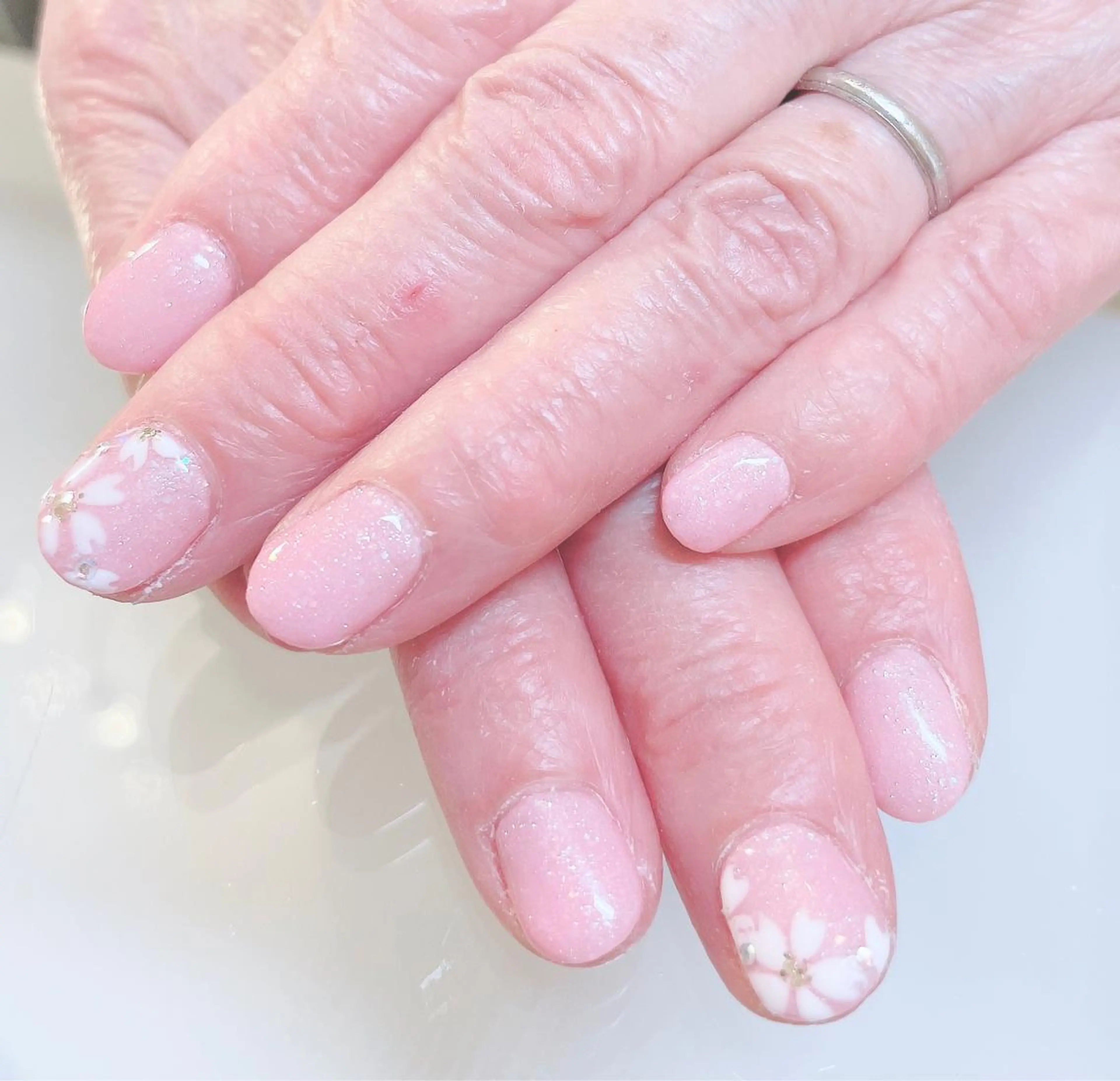 ネイル 桜ネイル ハンドネイル Nail room Lunaのネイルデザイン