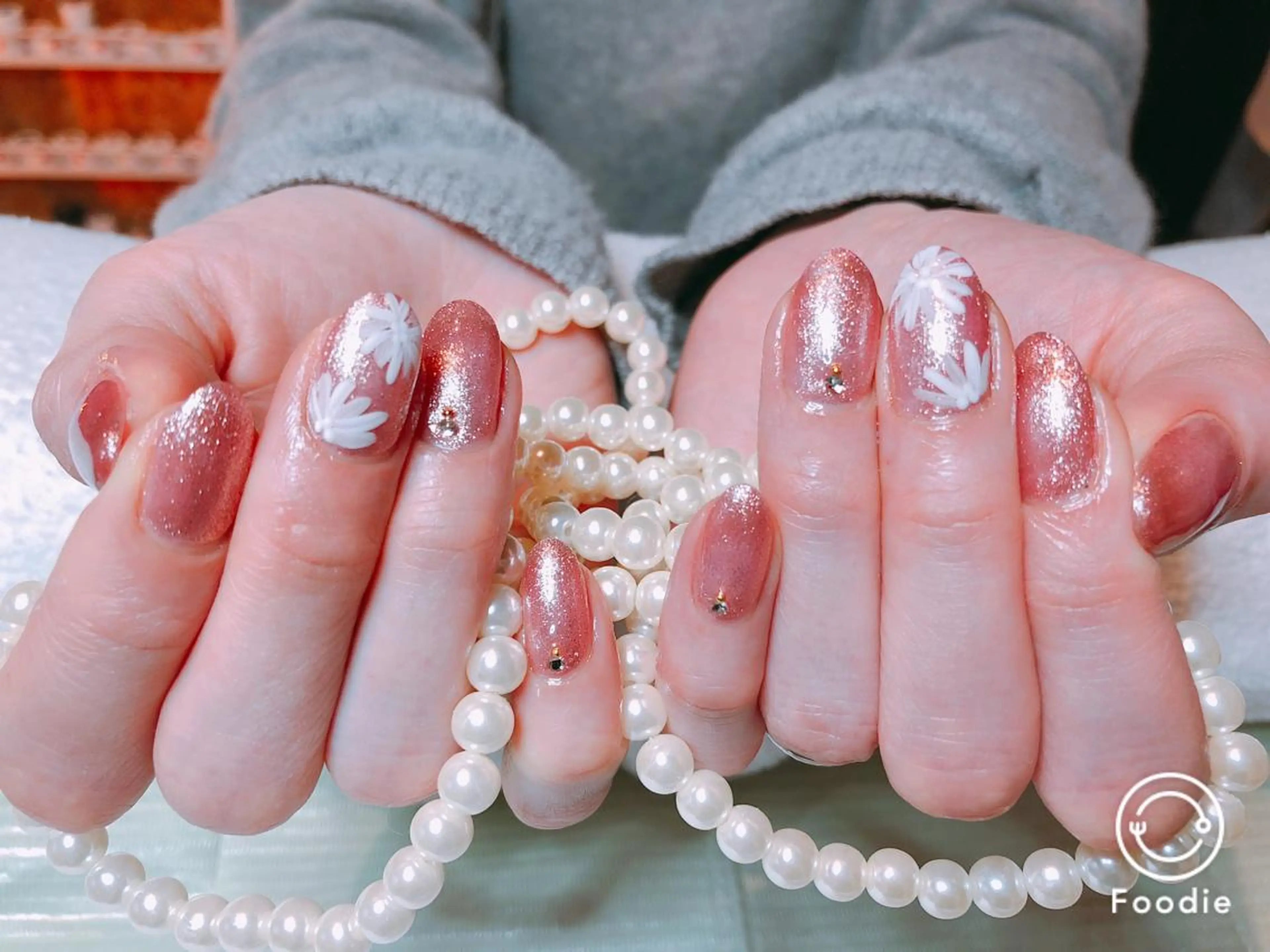 ミディアム ネイル 長さ出し専門 nynaのネイルデザイン