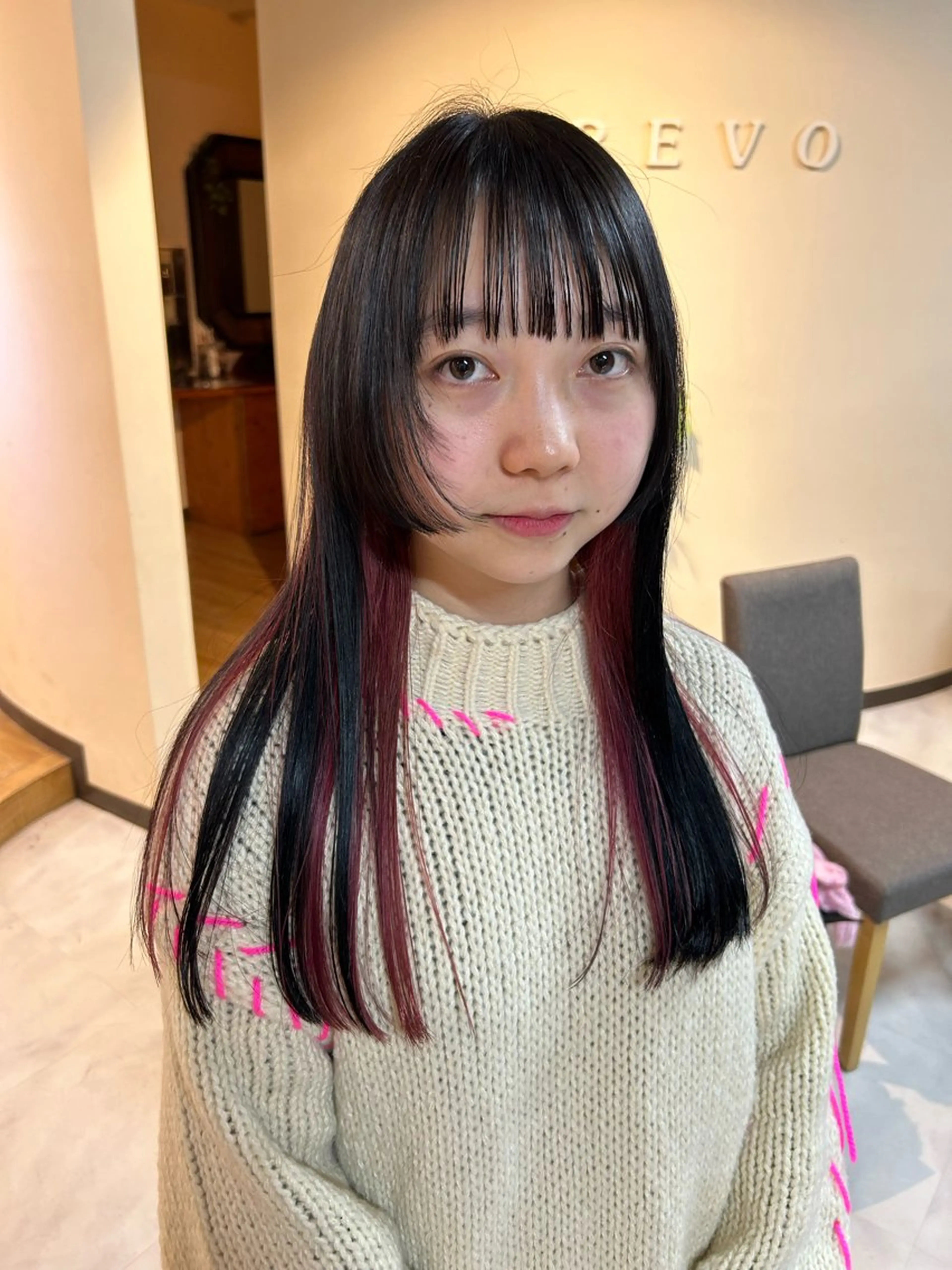 ケアブリーチ込暖色カラー/カット🍇の写真