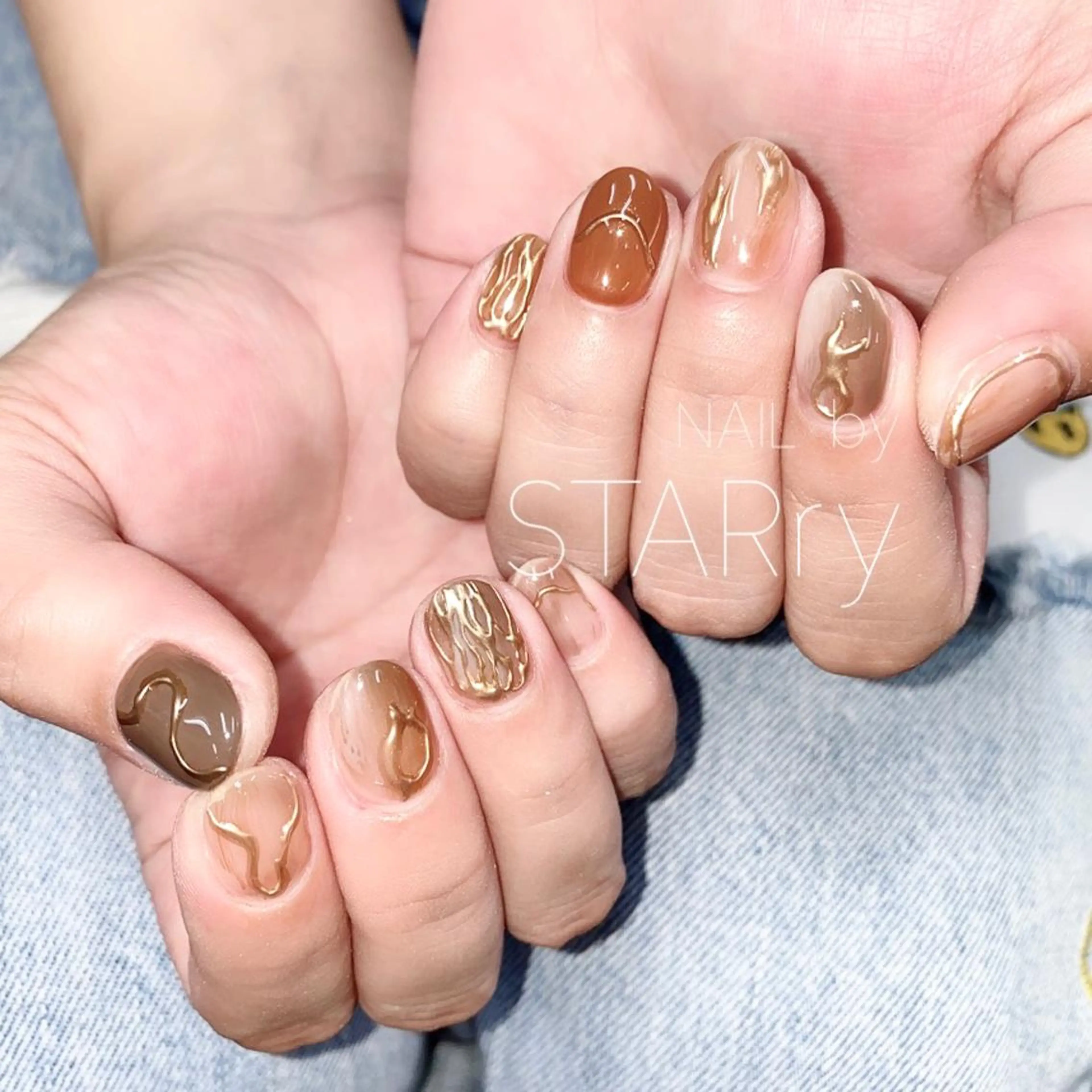 ネイル アートネイル ジェルネイル ニュアンスネイル パラジェル NAIL by STARry 川口のネイルデザイン