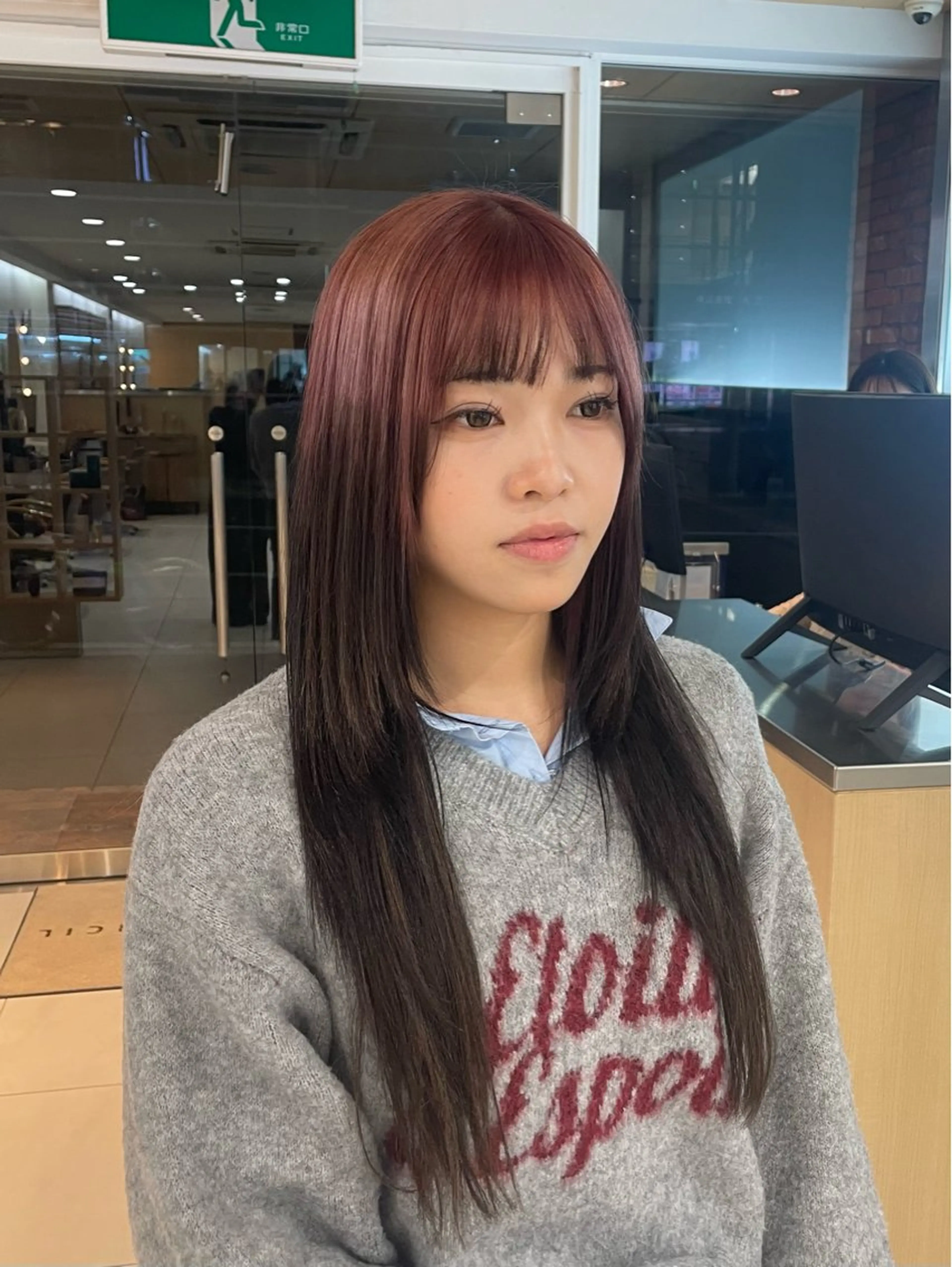 ロング ヘアカラー ❤︎韓国レイヤー❤︎ アカリのヘアスタイル