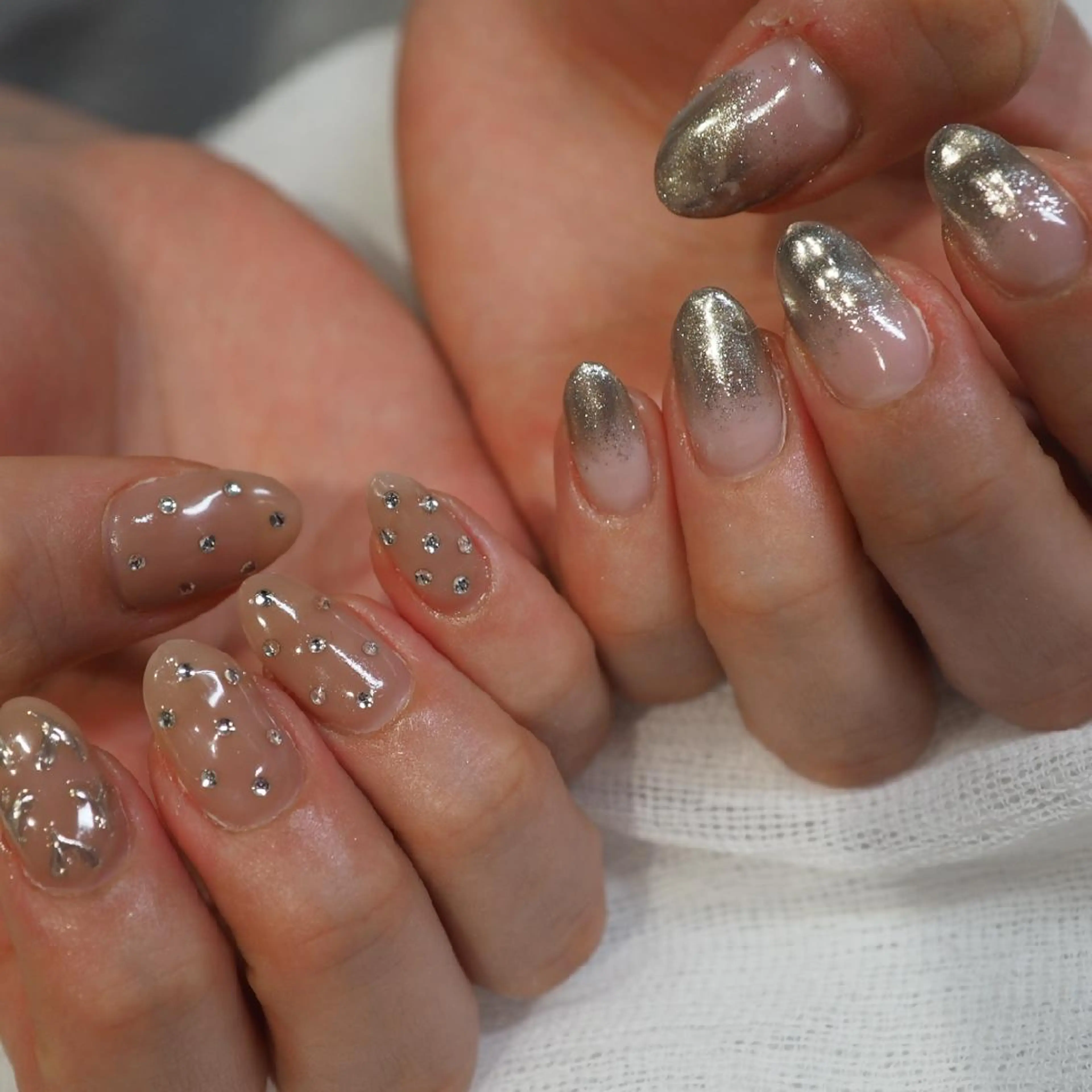 ネイル ミラーネイル ハンドネイル infinity skyのネイルデザイン