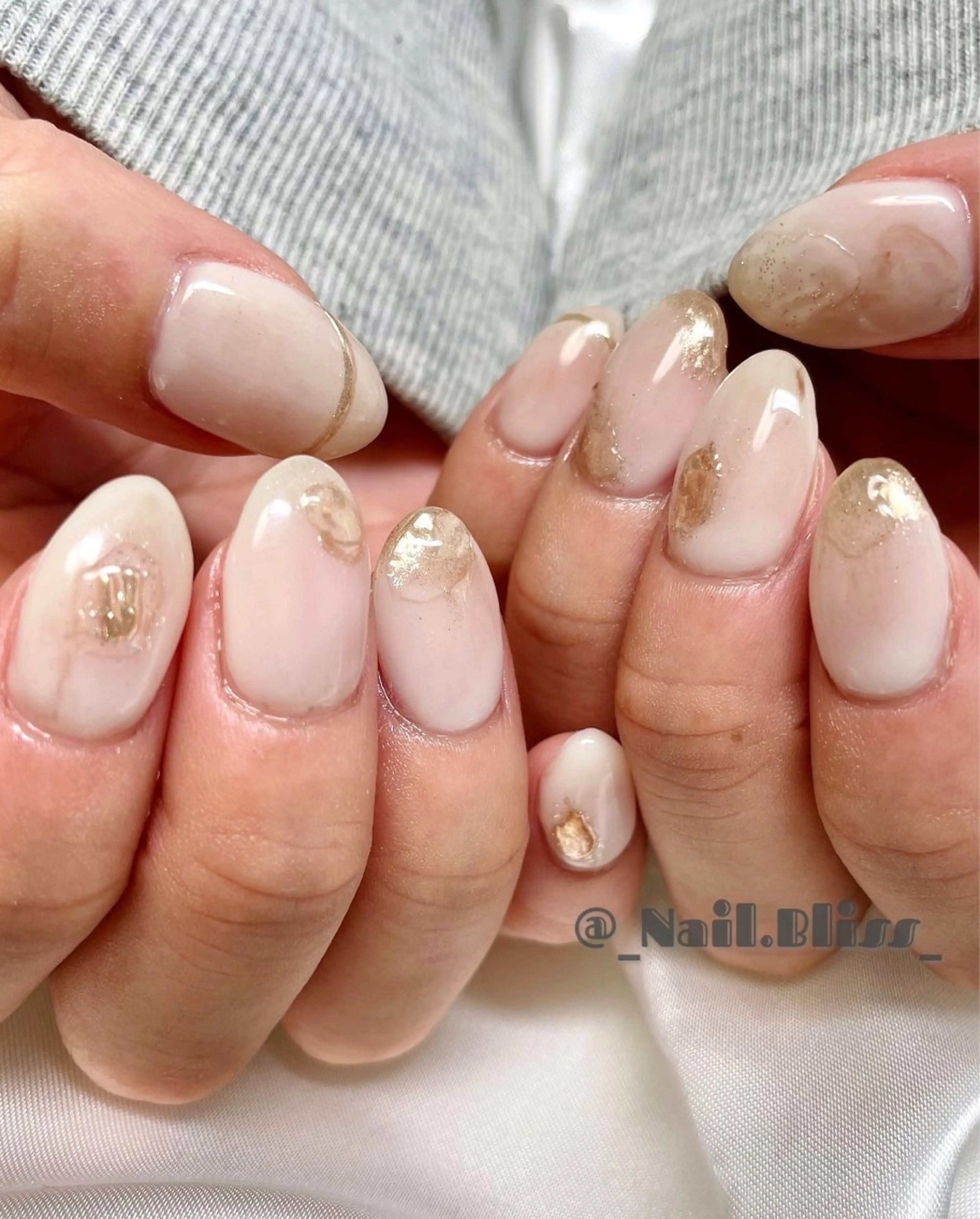 ネイル 持ち込み ニュアンスネイル ハンドネイル NAIL BLISSのネイルデザイン