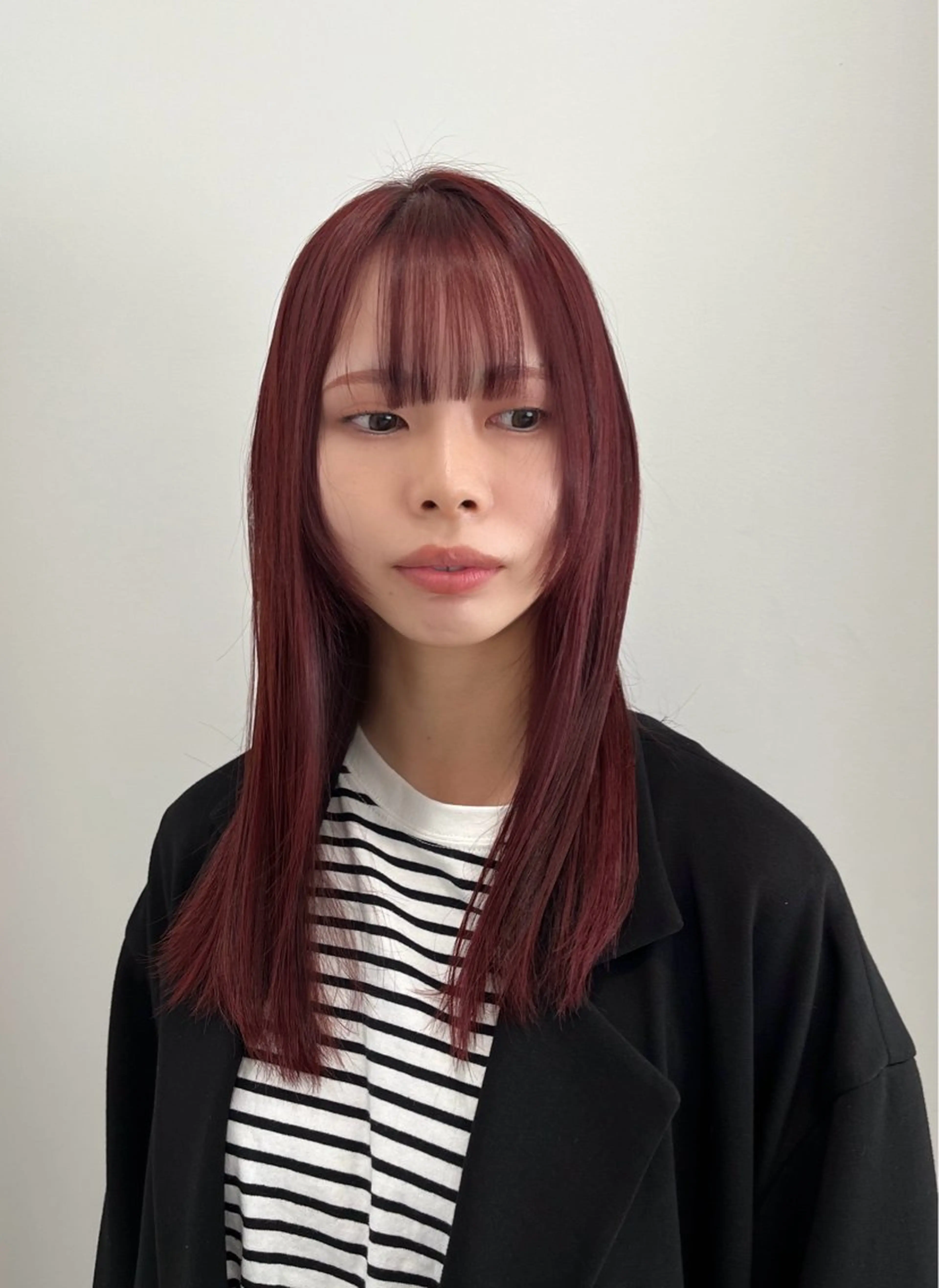 セミロング カラー 縮毛矯正/ハイトーン /パーマ/前原汐🎐のヘアスタイル