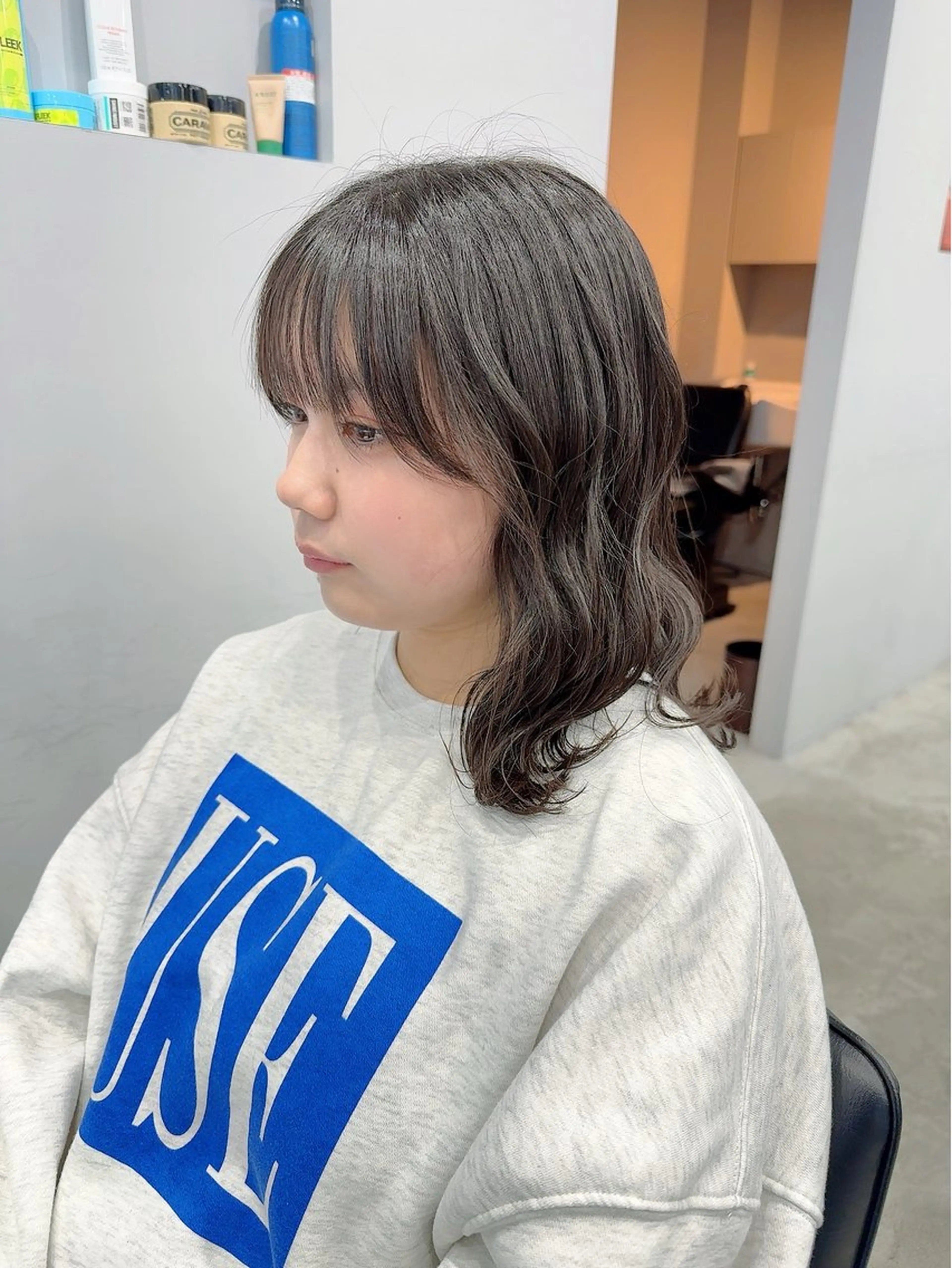ミディアム ミディアムパーマ yae所属・相川 玲央奈のヘアスタイル