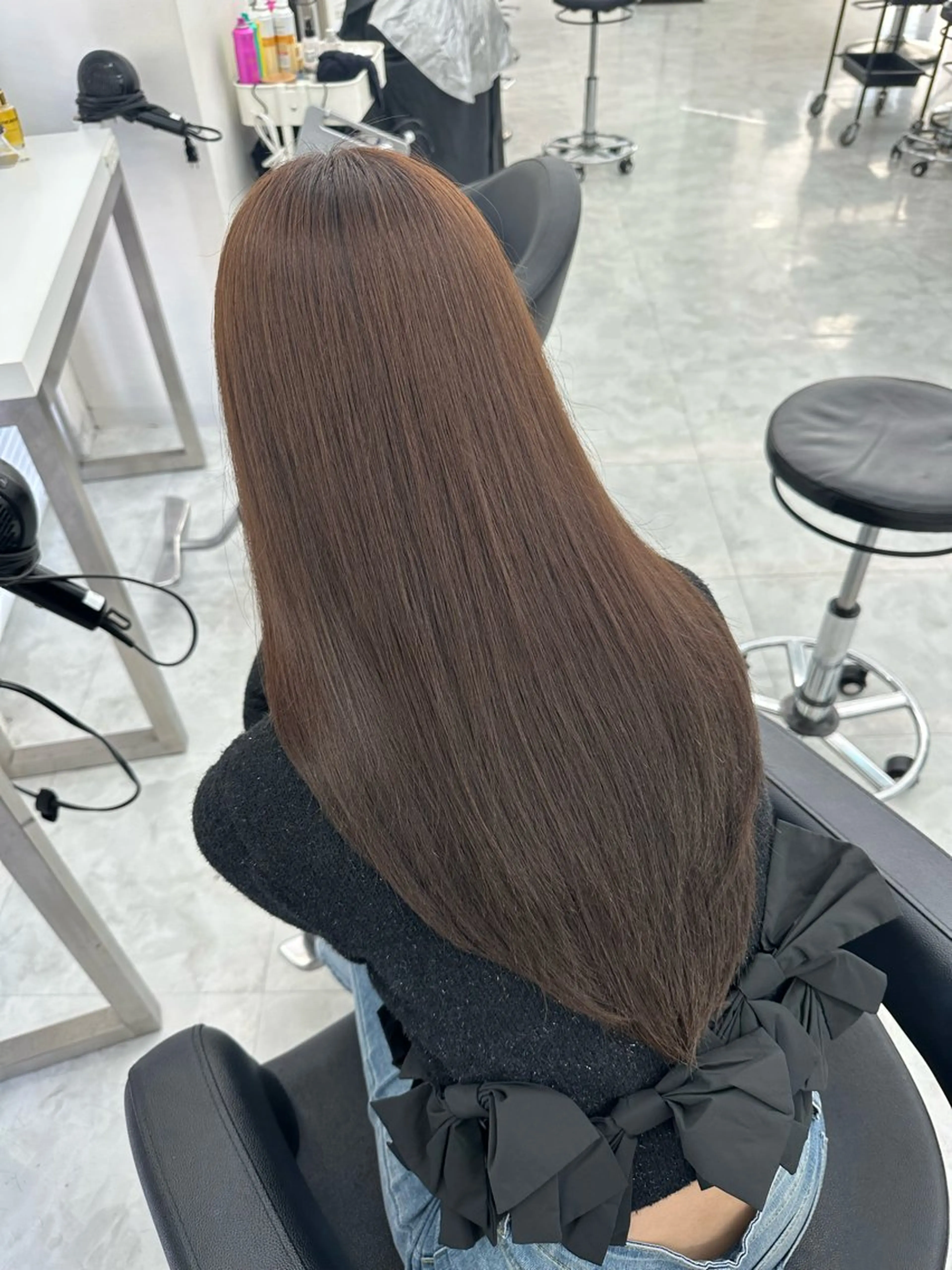 ロング ヘアカラー トリートメント ヘッドスパ ヘアセット ♡ナチュラルガーリー ♡ベージュ♡RINAのヘアスタイル