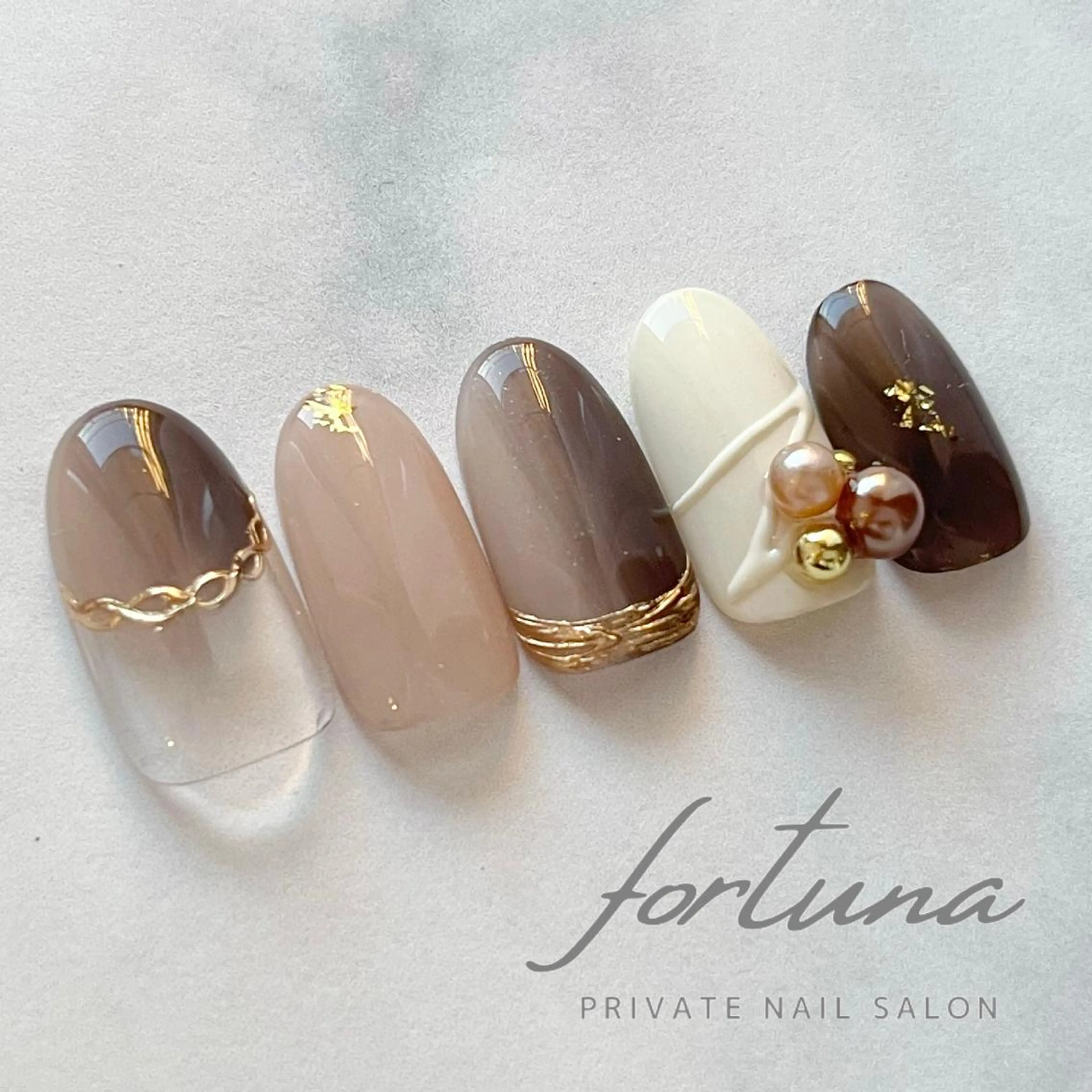 ネイル グラデーション バレンタイン ハンドネイル fortuna 武藤裕美のネイルデザイン