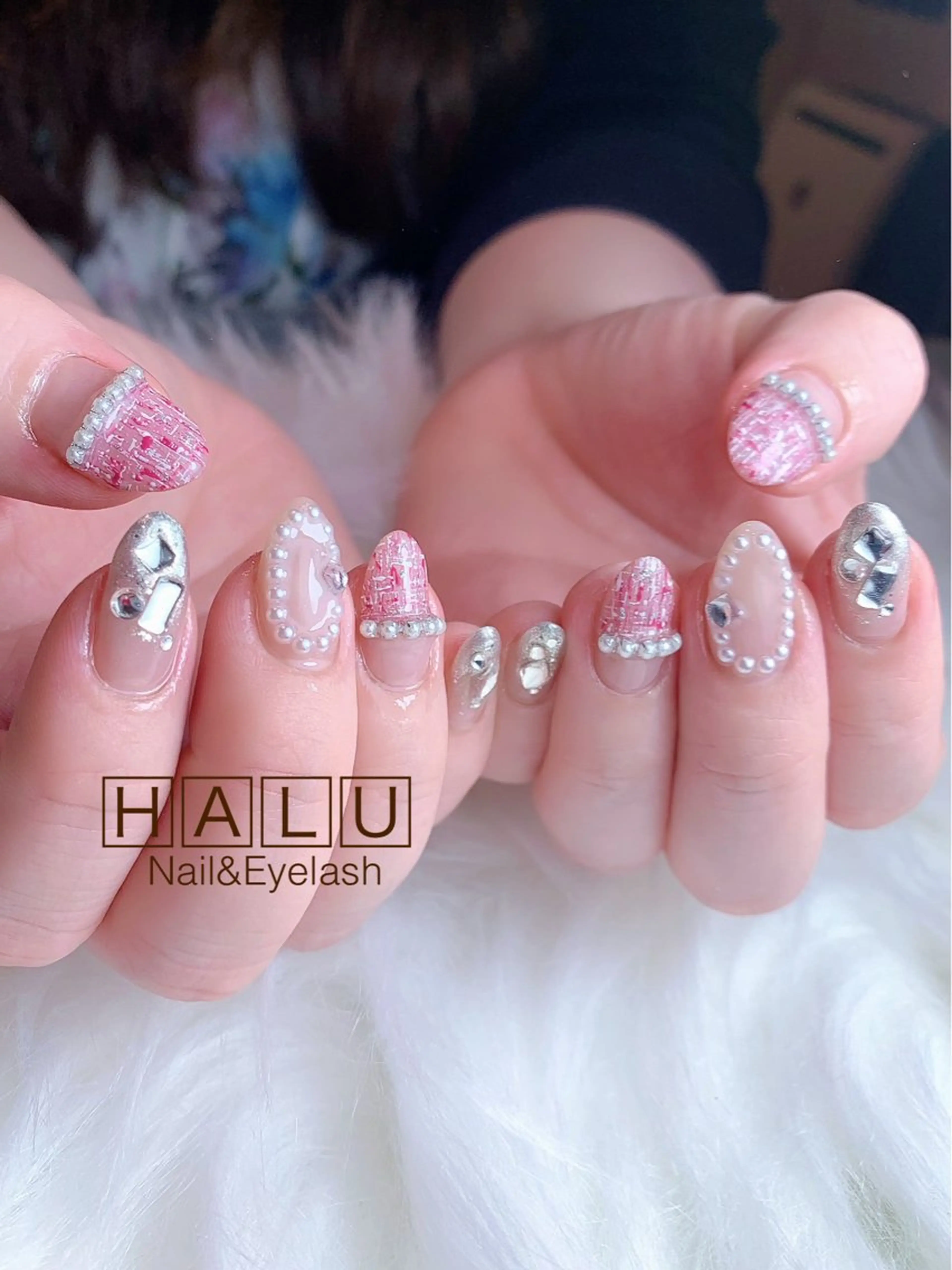 ネイル ツイードネイル HALU ハルのネイルデザイン