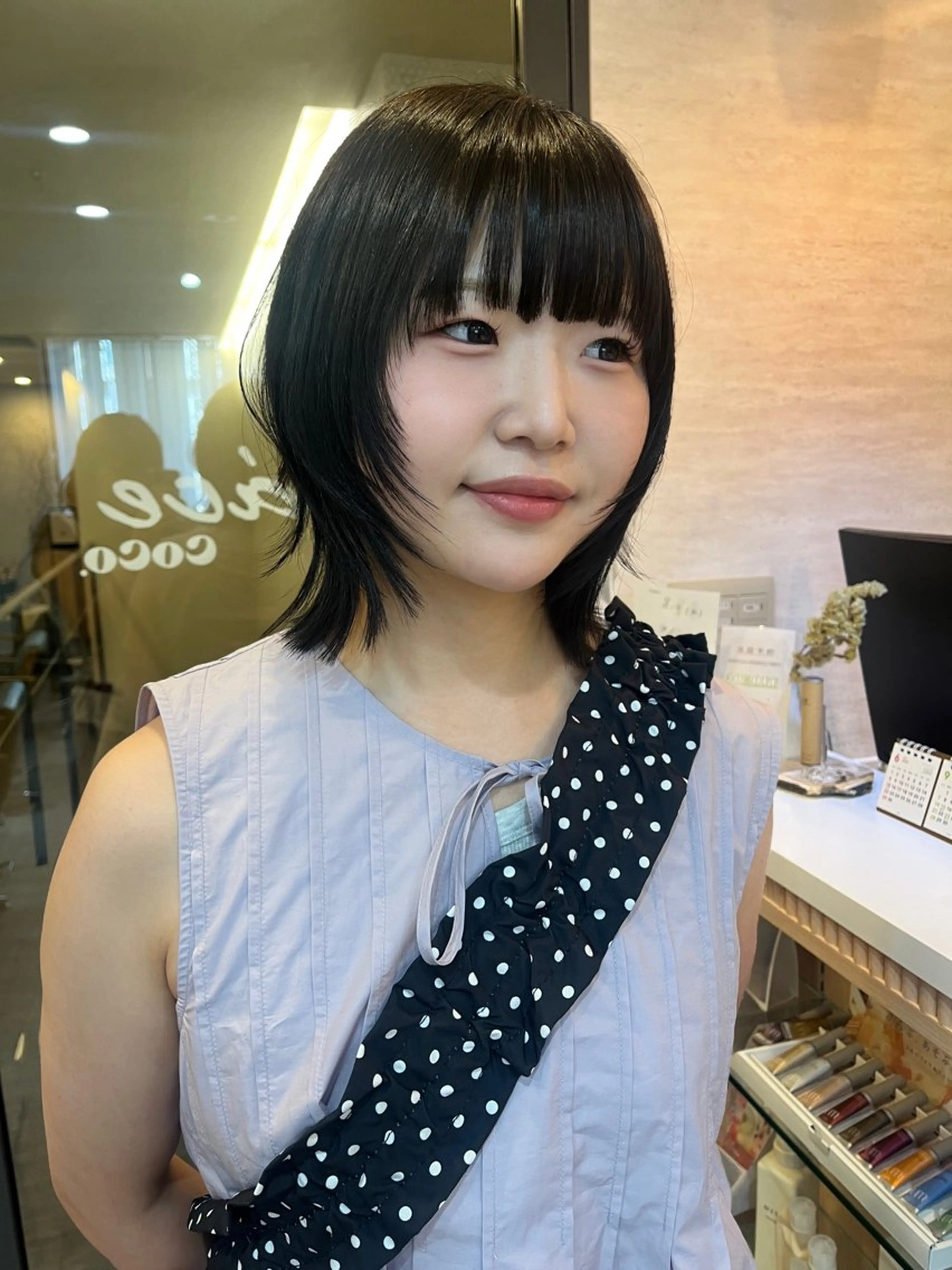 ショート ボブレイヤー ボブ レイヤーカット カット ヘアカラー トリートメント レイヤー/暖色/ 髪質改善/永礼芳果のヘアスタイル