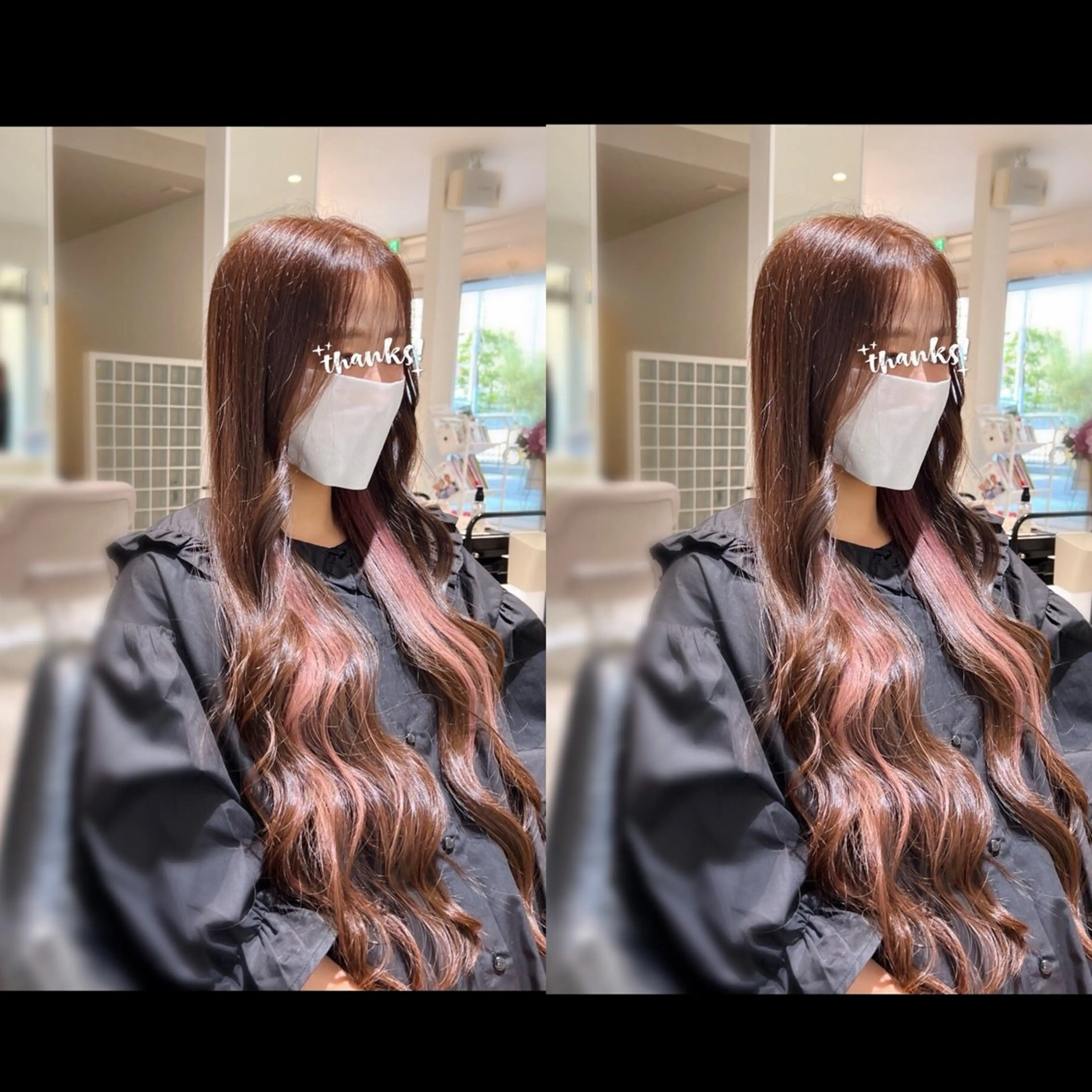 ロング カラー インナーカラー ピンクカラー カットスタジオケン所属・【9時〜24時】 KENのヘアスタイル