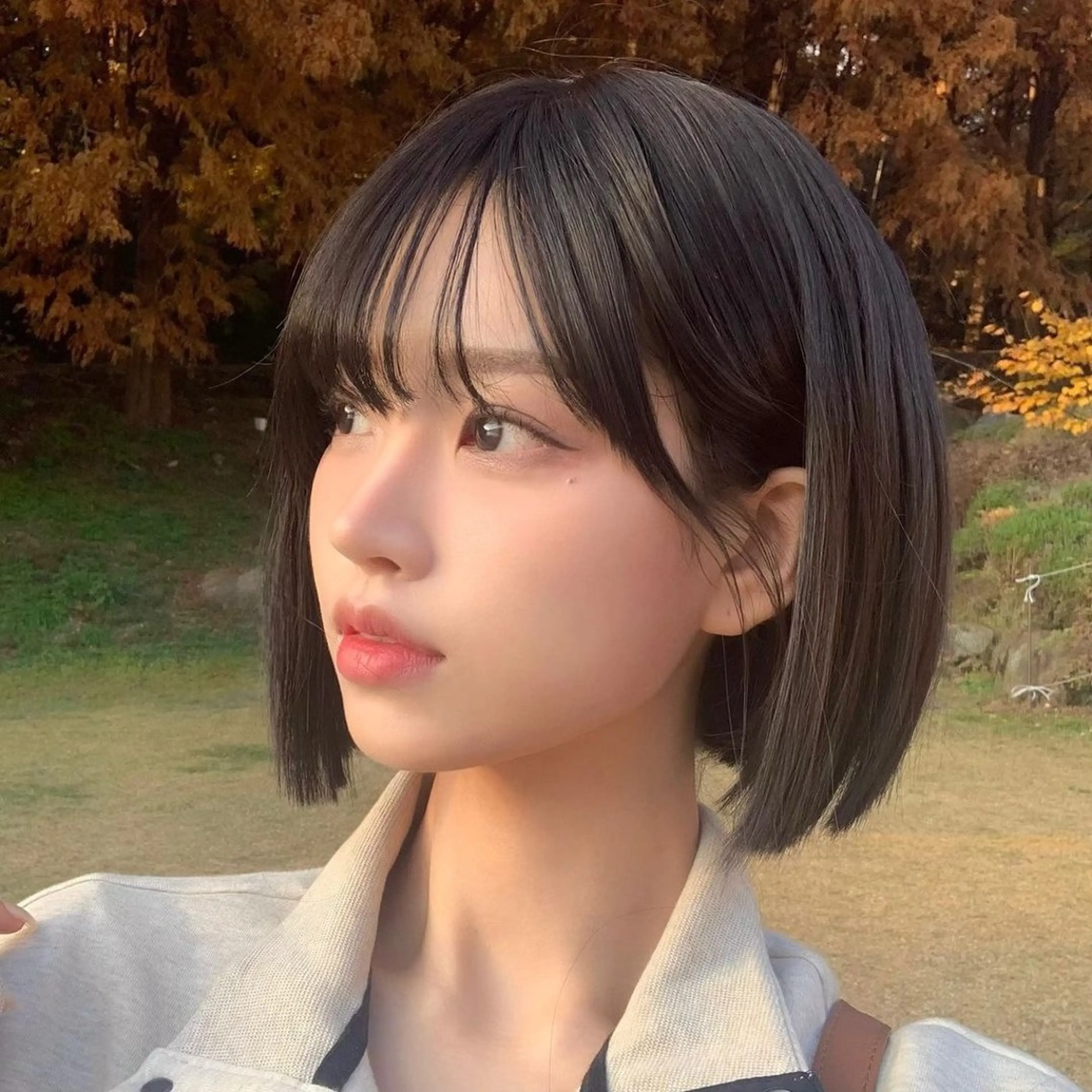 ショート カラー 山崎/ボブ縮毛矯正 レイヤー髪質改善のヘアスタイル