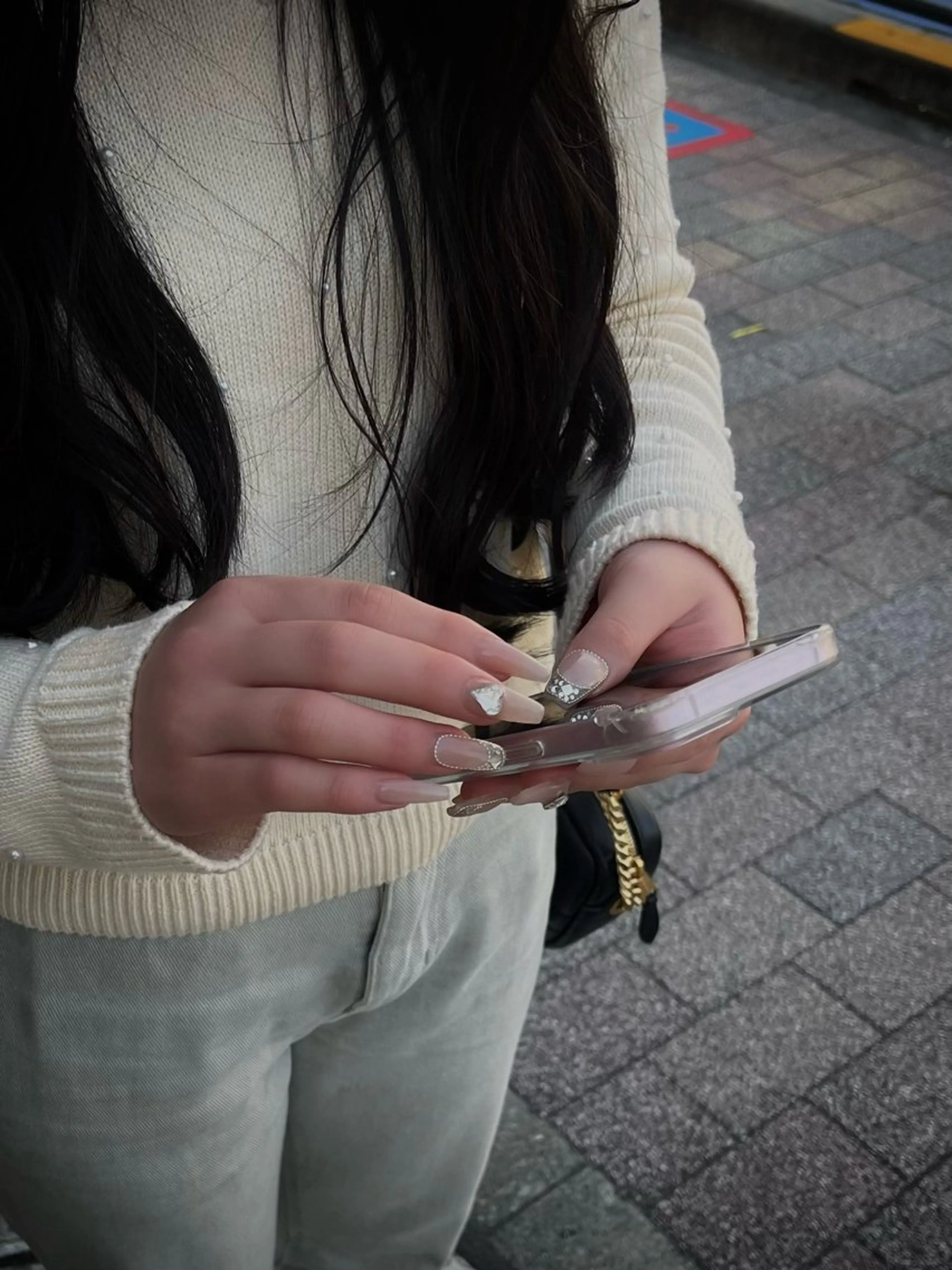 ネイル キラキラネイル マグネットネイル ワンカラーネイル スカルプネイル ワンホンネイル nine.🦋 YUKOのネイルデザイン