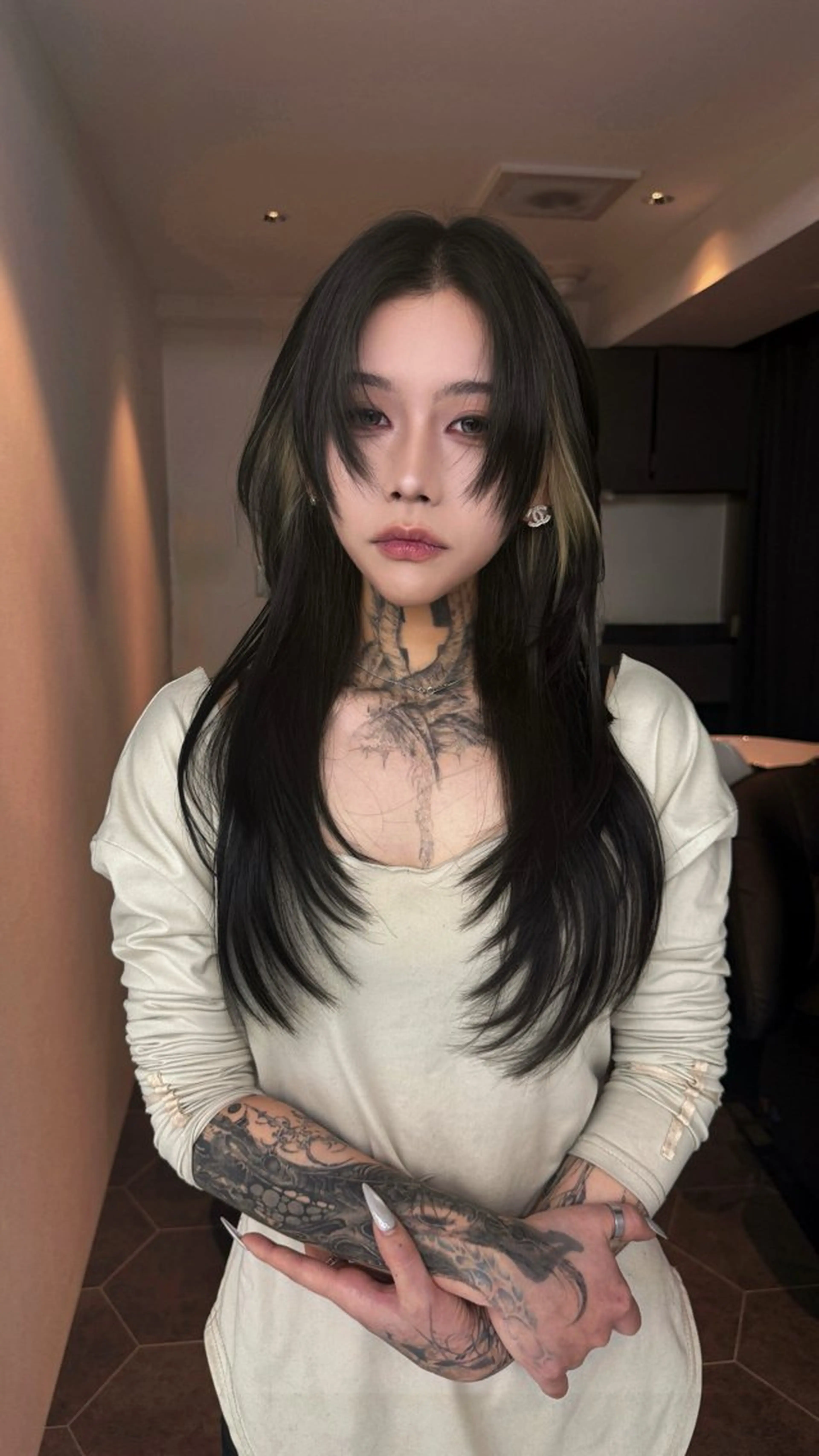 ロング レイヤーカット カット レイヤー/ハッシュ カット【春道】のヘアスタイル