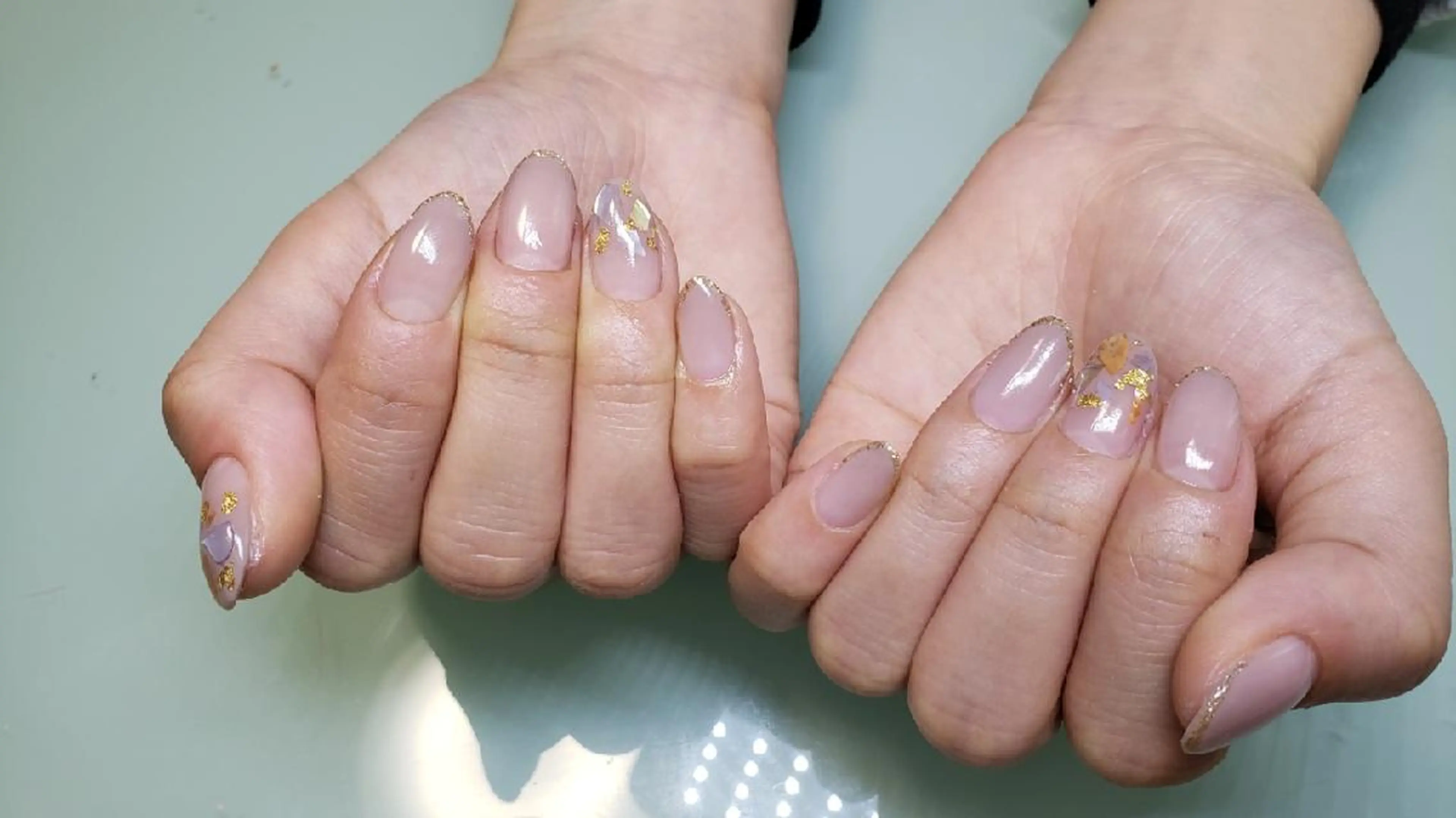 ネイル アートネイル グラデーション ラメ(グリッター) ワンカラーネイル Lapis  Nailのネイルデザイン