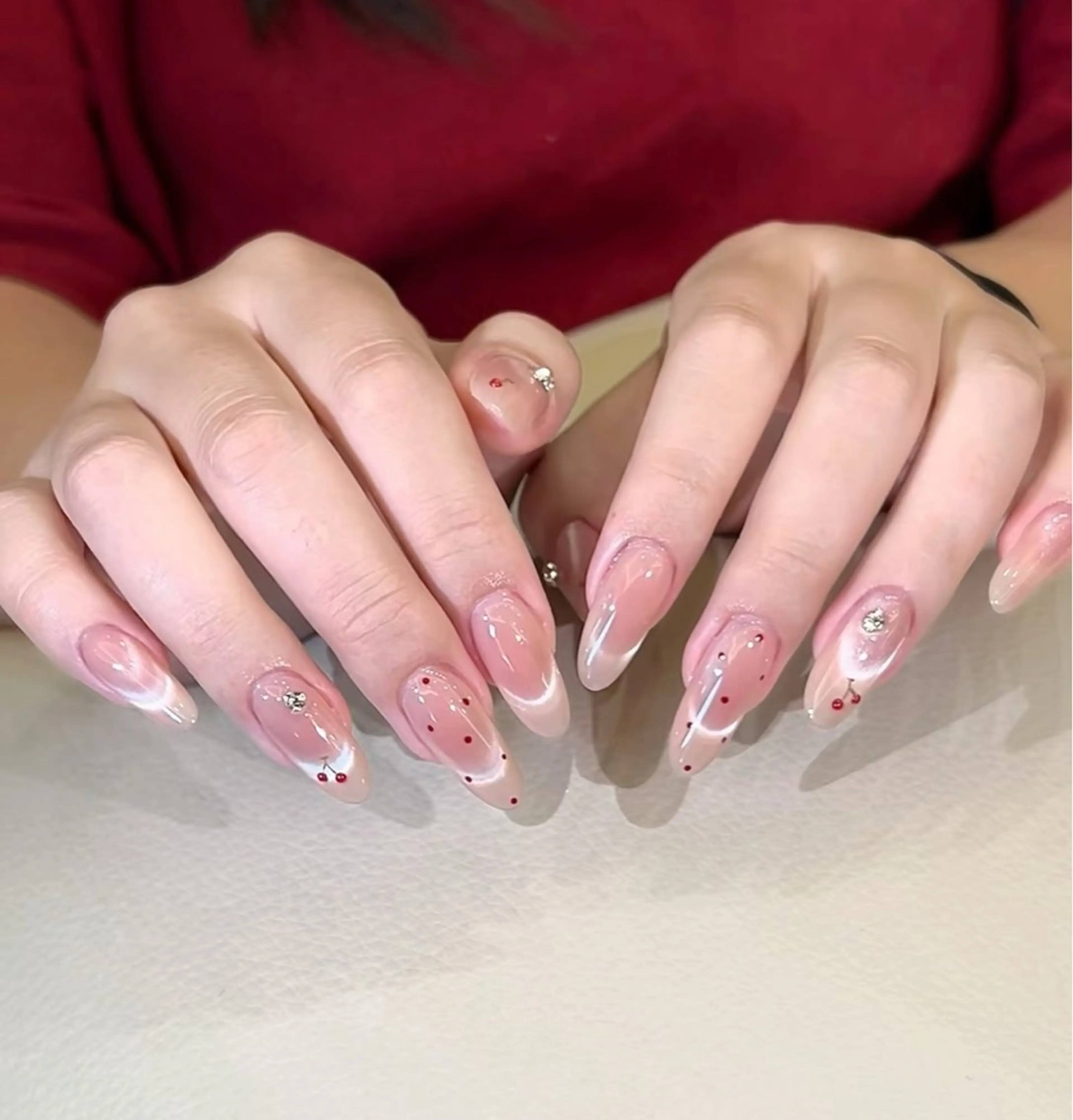 ネイル アートネイル オーロラネイル チークネイル 長さ出し フットネイル ハンドネイル Blossom nail【ブラソンネイル】所属・Blossom nail_Yuniのネイルデザイン