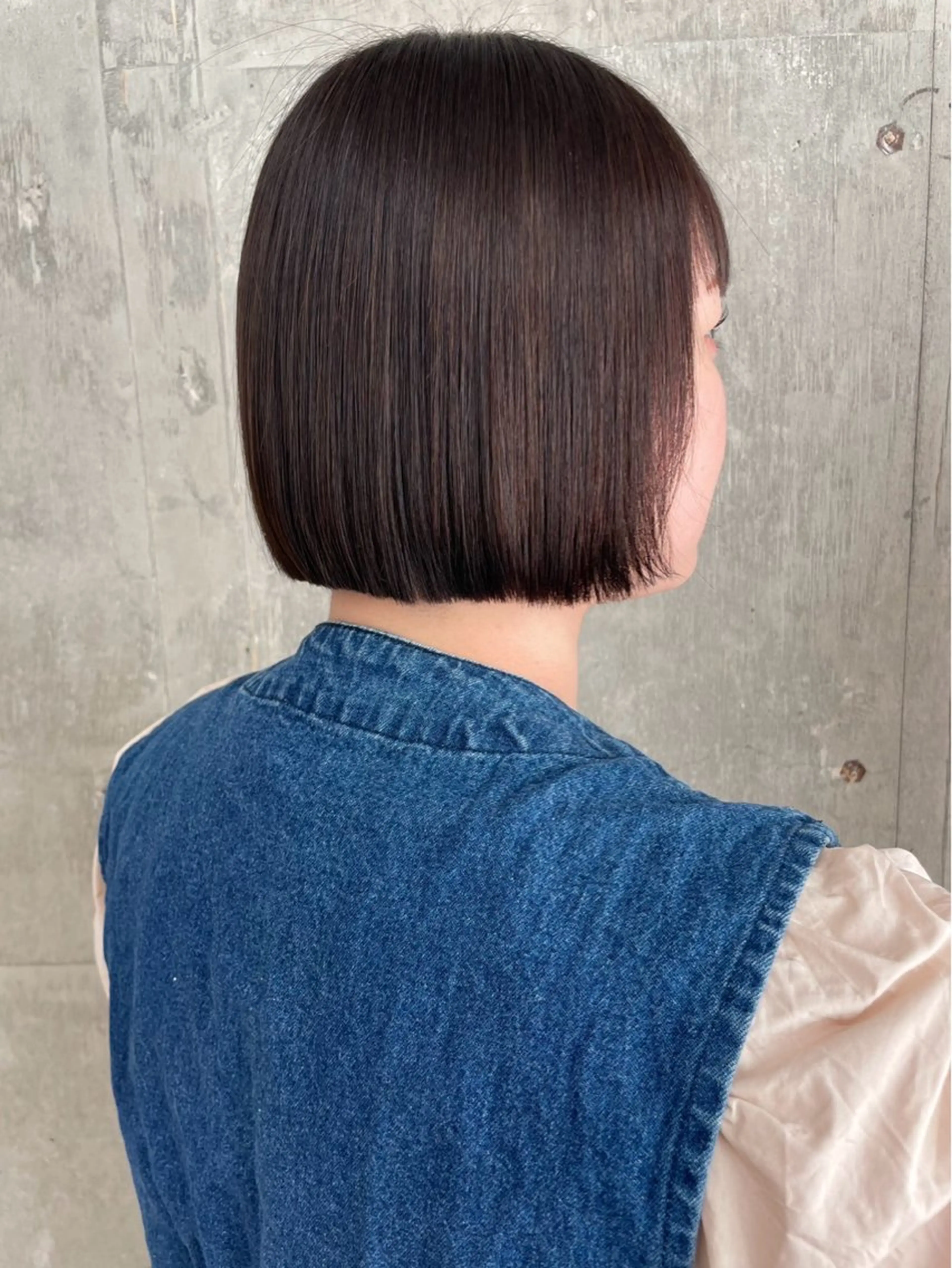 ミディアム くせ毛 伸ばしかけ 縮毛矯正 酸性ストレート 縮毛矯正 トリートメント 松井ゆら/ 酸性ストレート/暖色のヘアスタイル