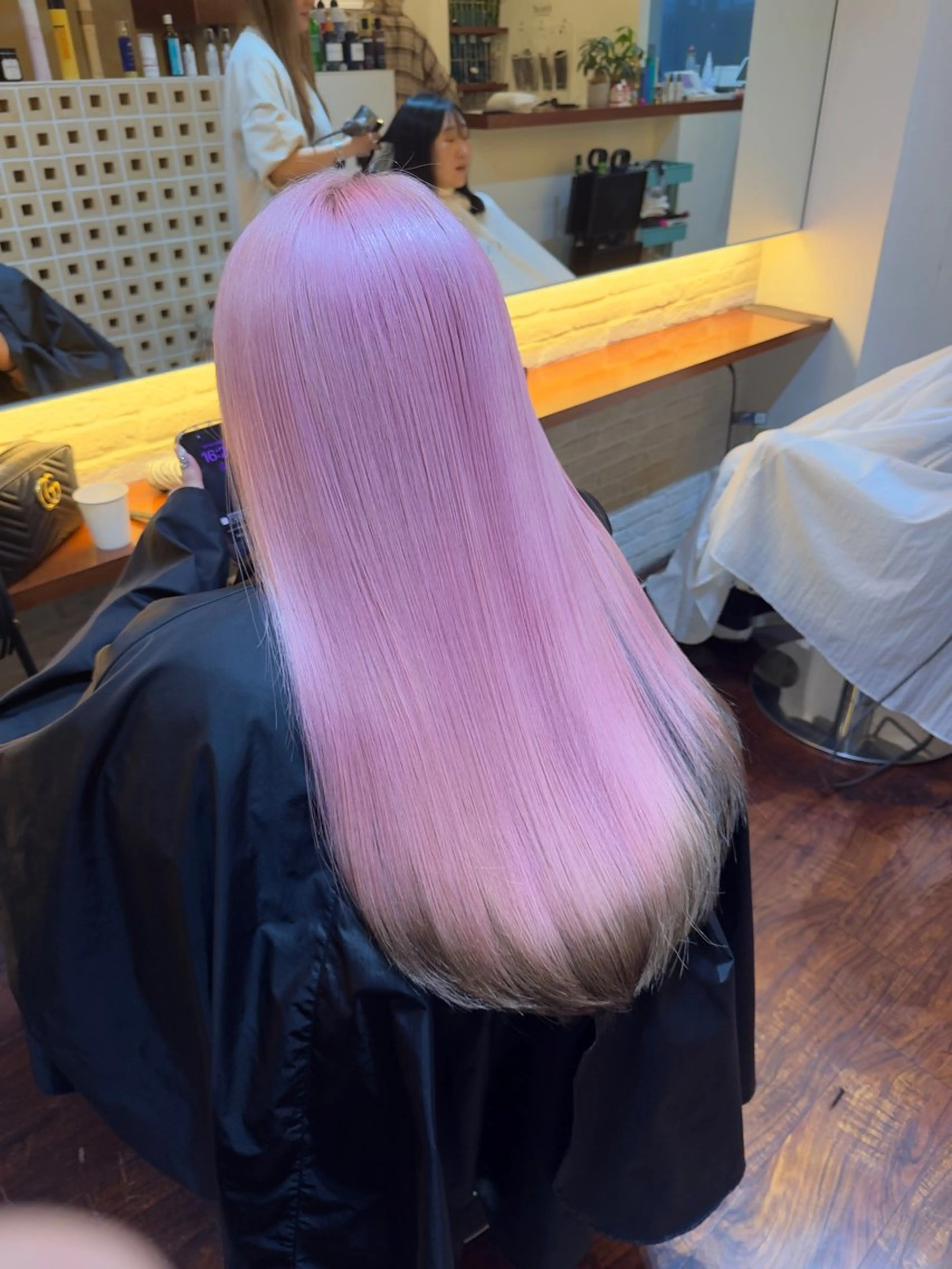 ロング カラー ピンクカラー ホワイトピンク ヘアカラー tet 店長 RIKITOのヘアスタイル