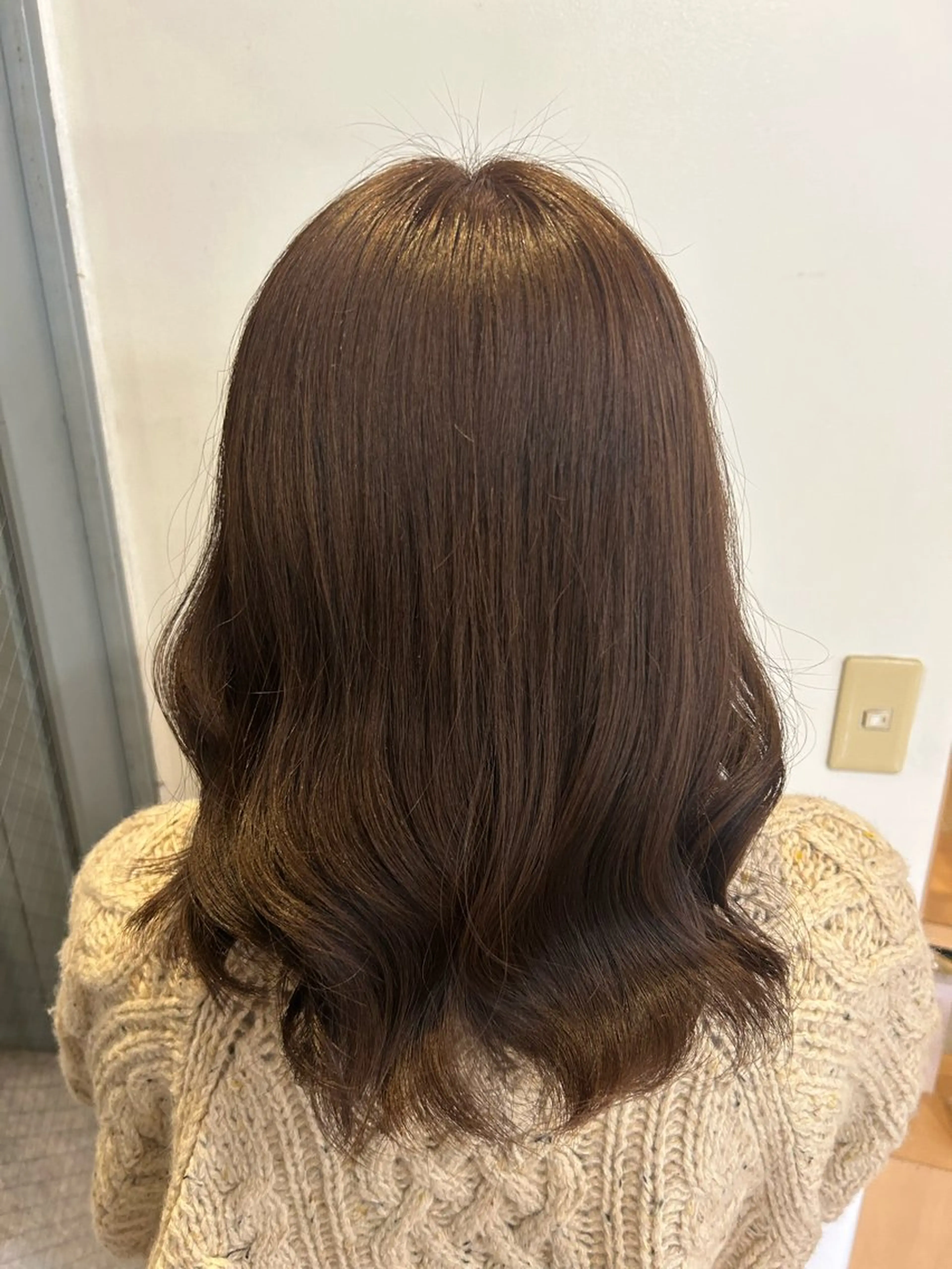 ミディアム カラー ベージュカラー オリーブベージュ 似合わせカット カラーモデル募集中 🤍中島朱音🤍のヘアスタイル