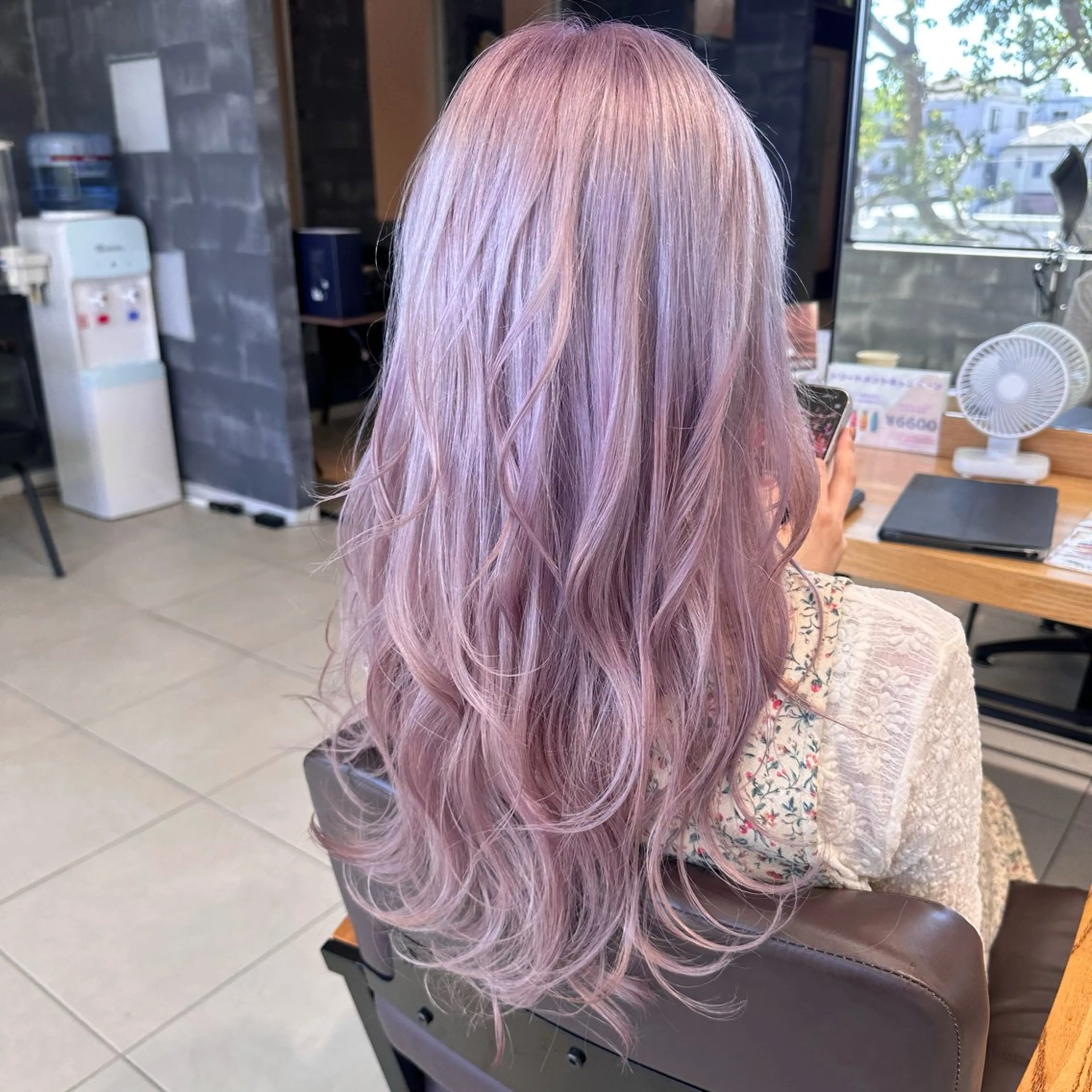 前髪カット+ダブルカラー+4stepトリートメントの写真