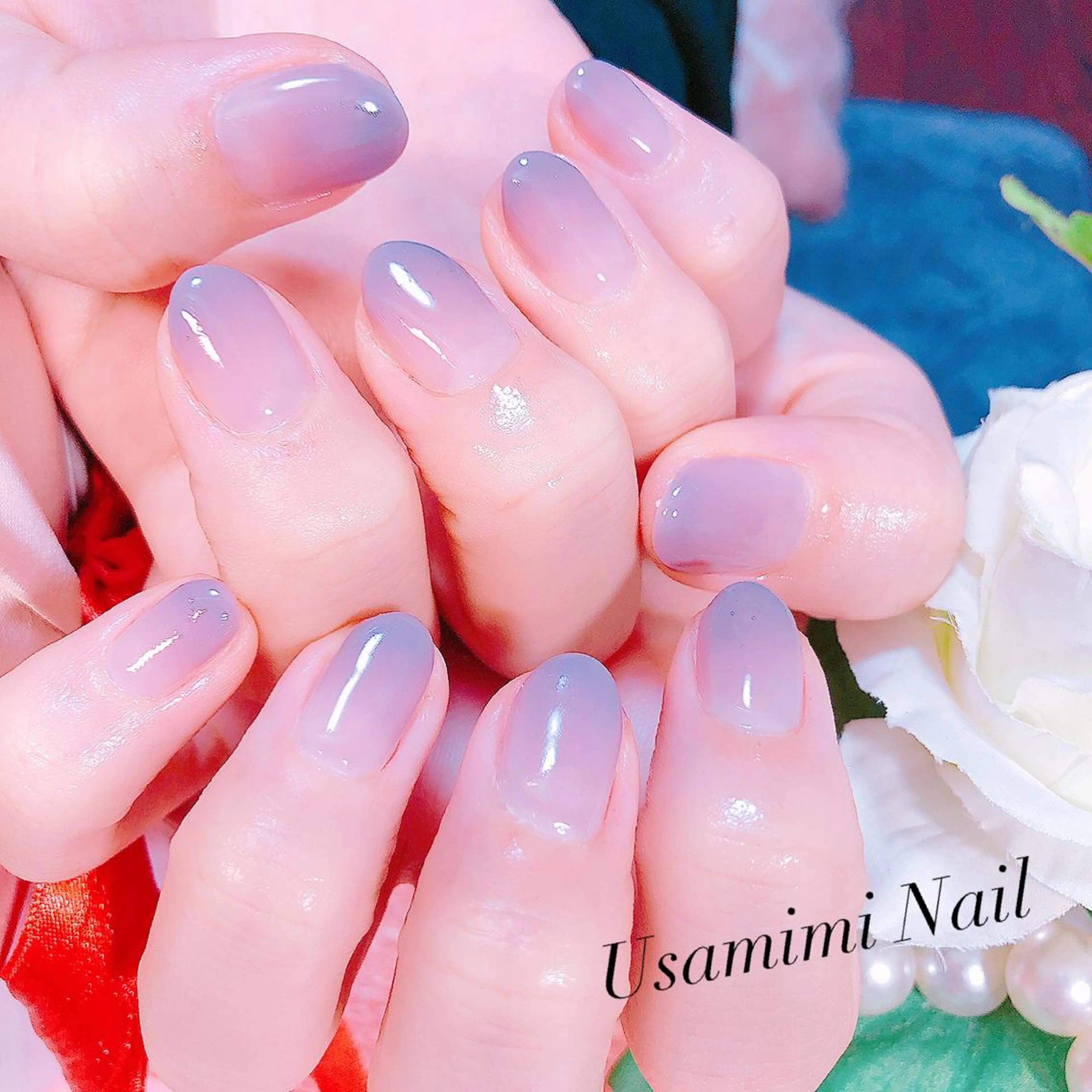 ネイル グラデーション ニュアンスネイル USAMiMi 🐰💕のネイルデザイン