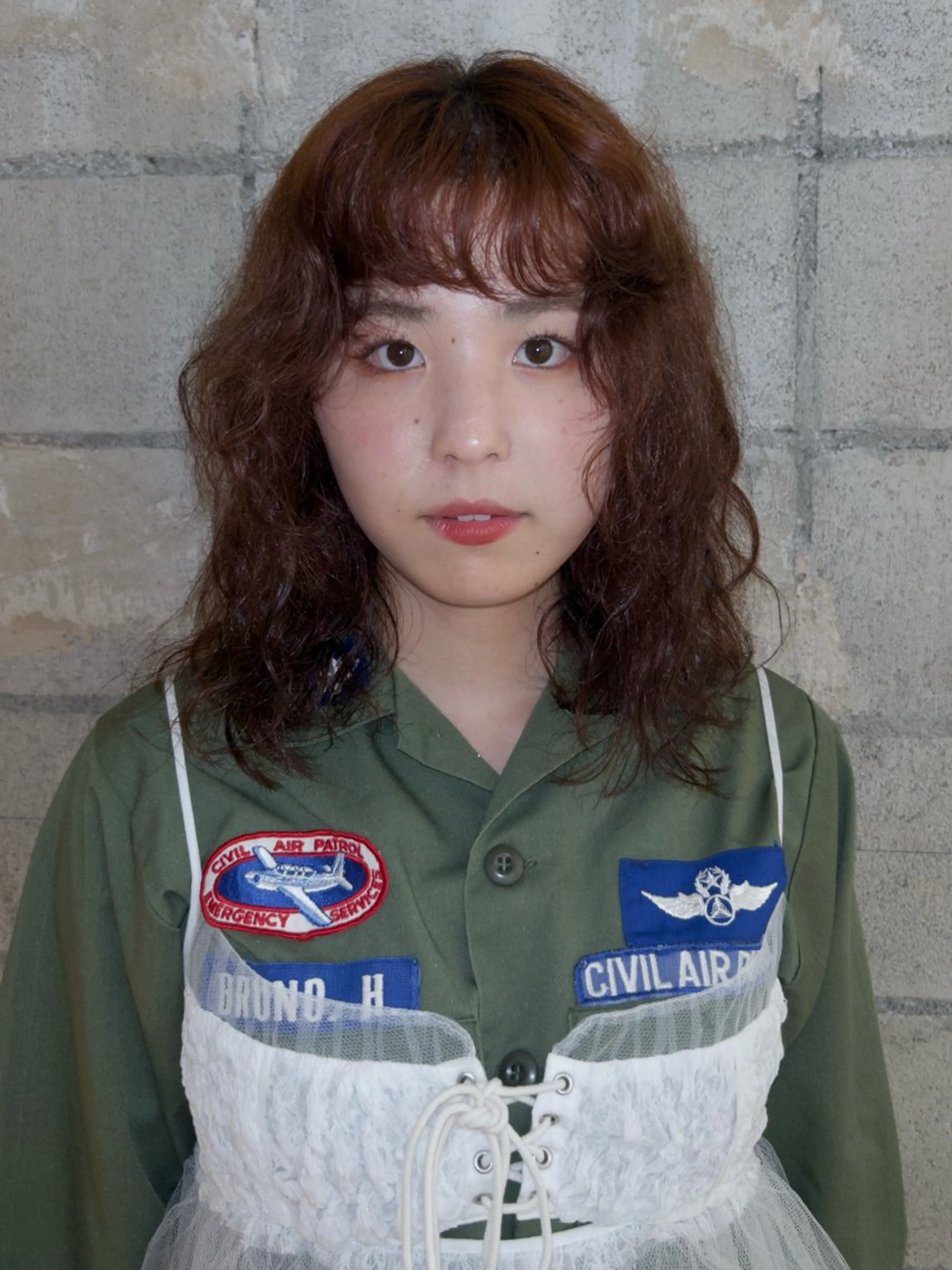 カラー ブラウンカラー オレンジ オレンジブラウン ヘアカラー Yaya ヤヤ / HACO+のヘアスタイル