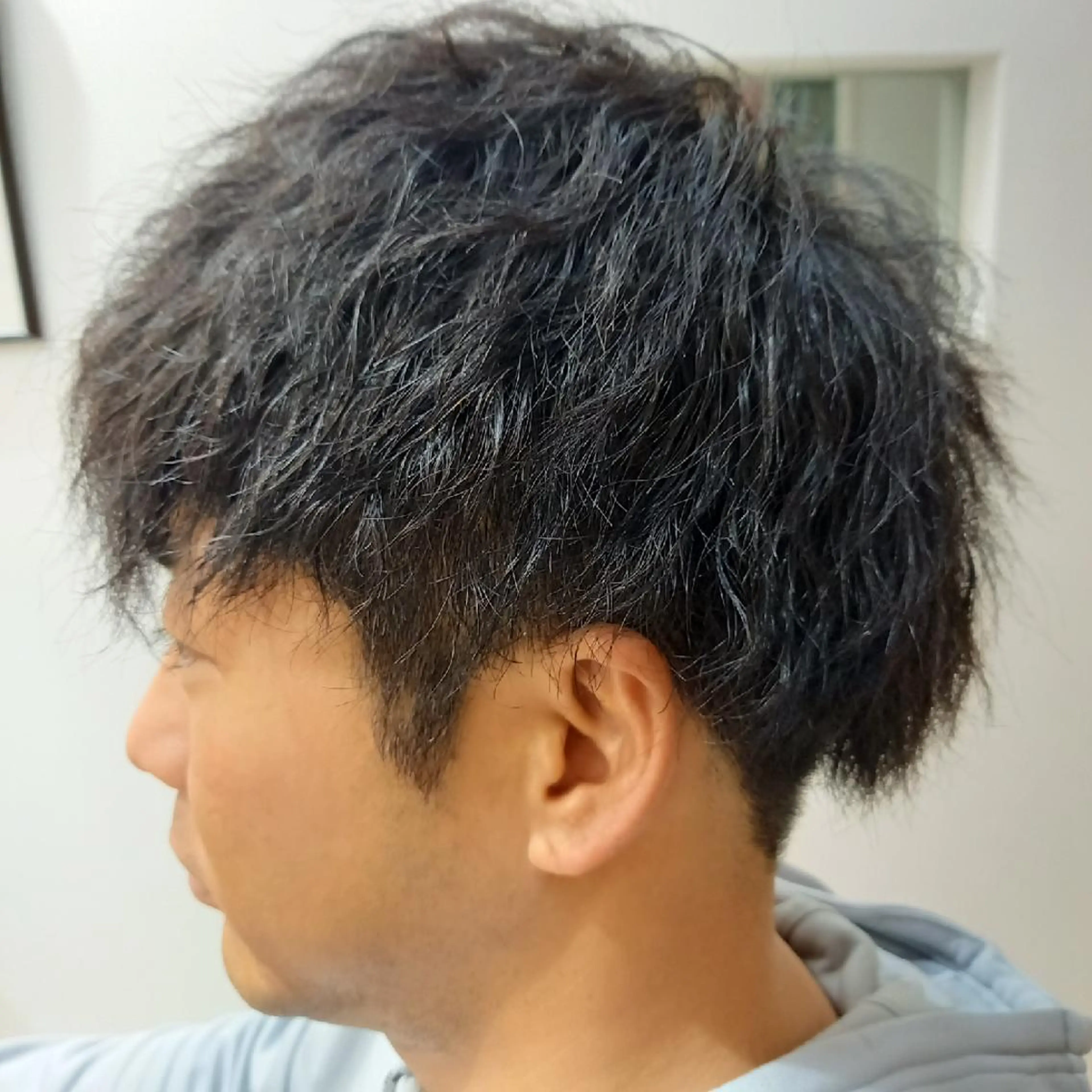 パーマ ミディアム メンズ カット パーマ 中島 作のヘアスタイル
