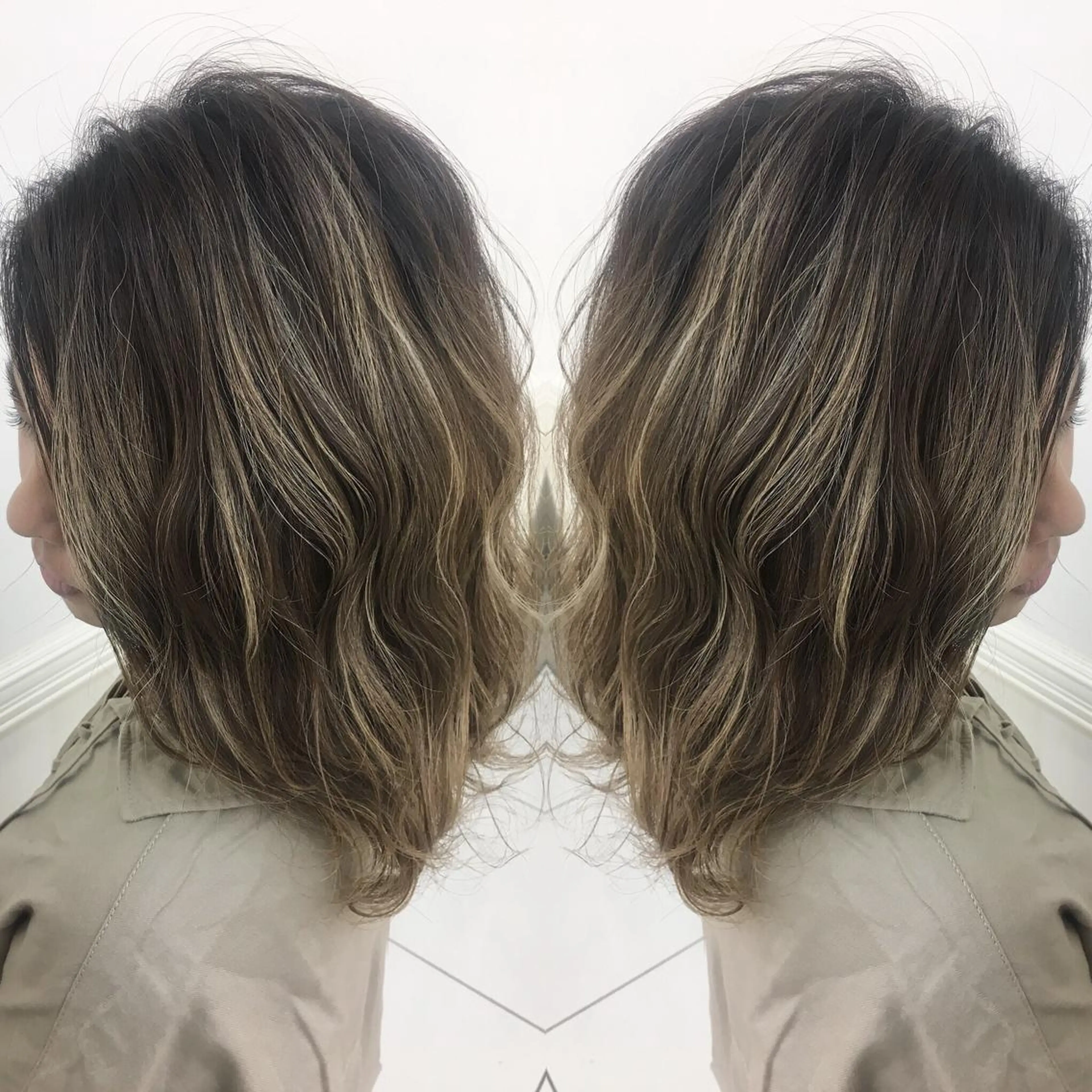 セミロング カラー ブラウンカラー グラデーションカラー 縮毛矯正 N° jillva ♦️川端裕司♦️のヘアスタイル