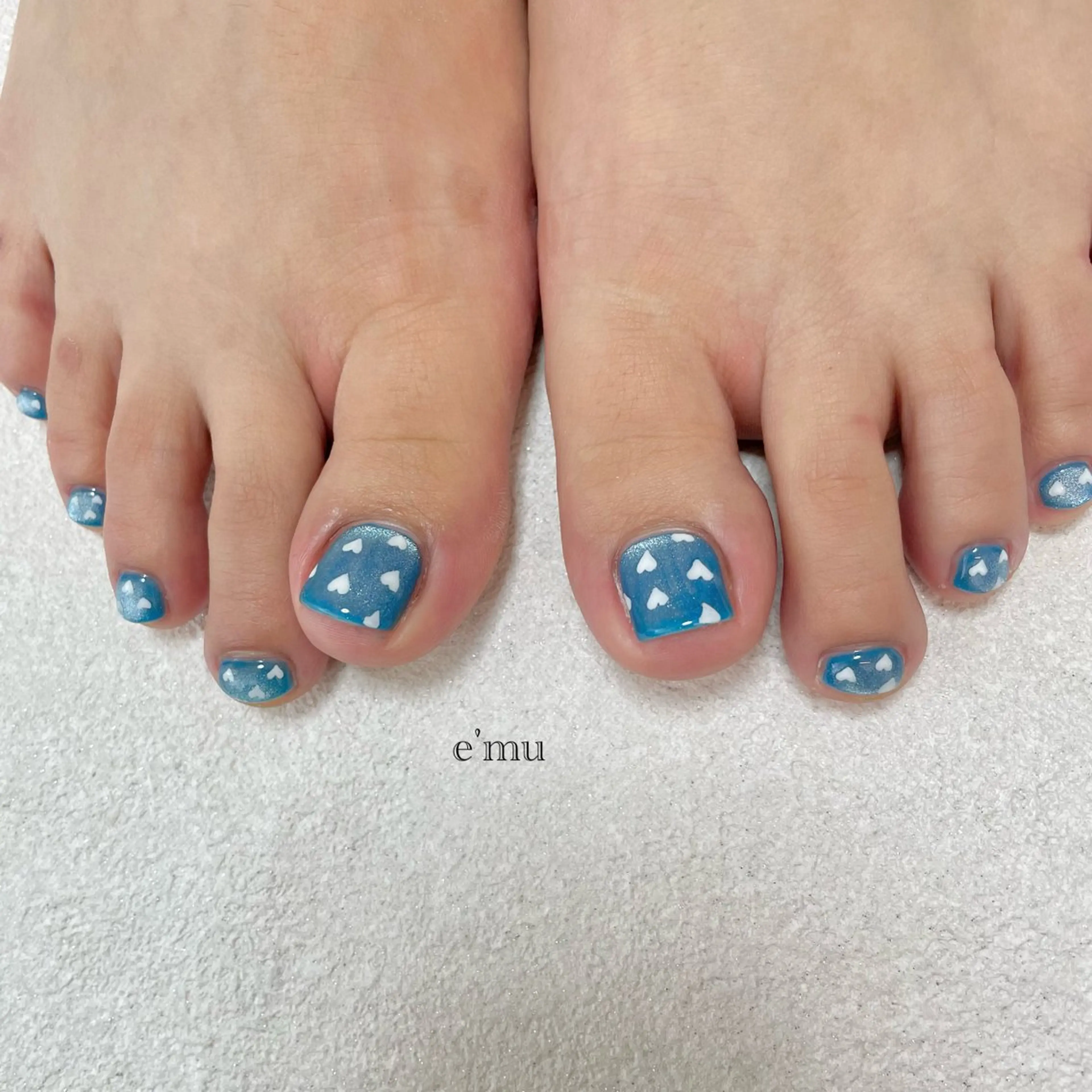 ネイル フットネイル ハート フットネイル nail salon e'mu💐のネイルデザイン