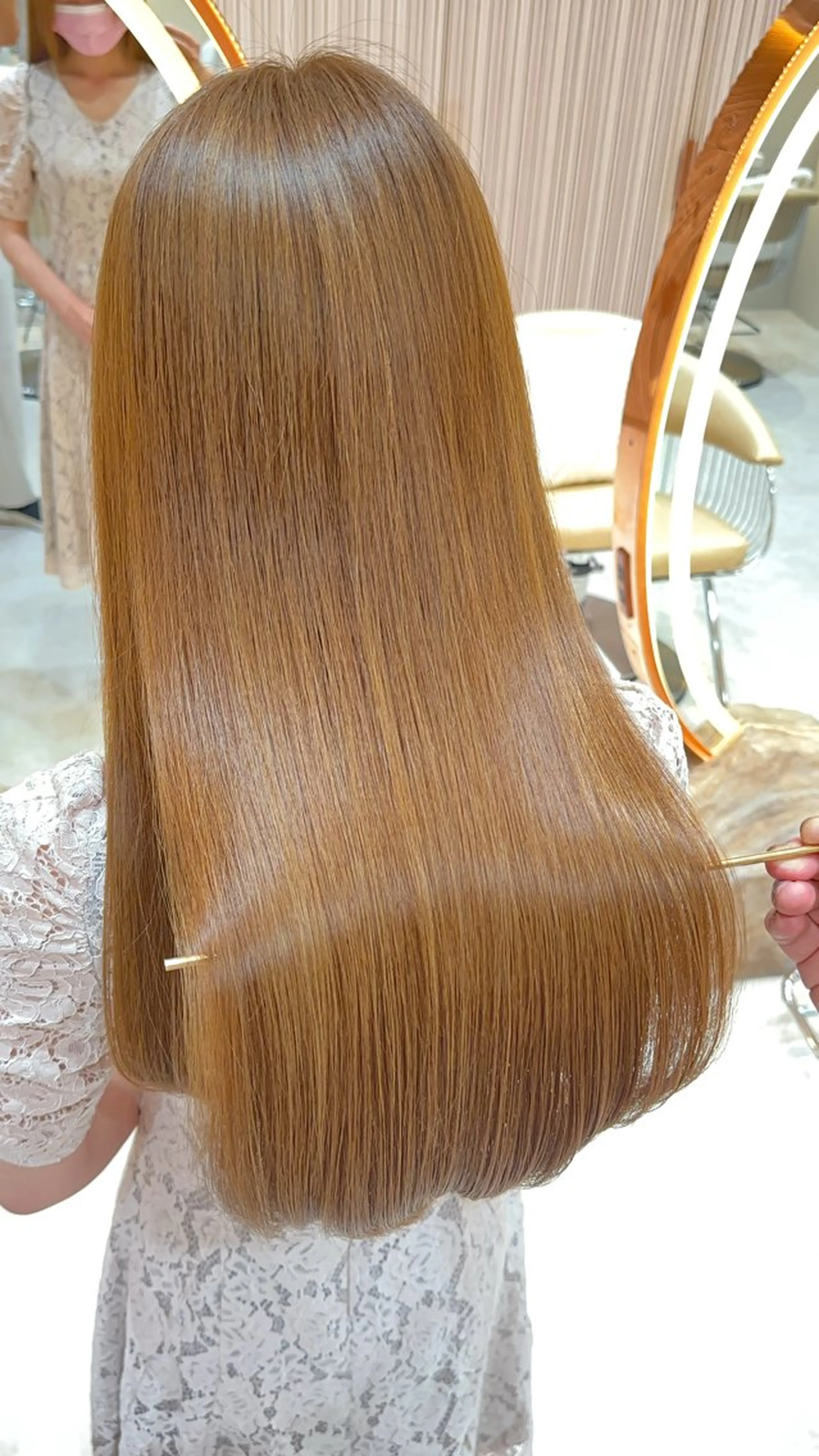 セミロング カラー カット ヘアカラー 縮毛矯正 レイヤー❣️縮毛矯正 川村利幸のヘアスタイル