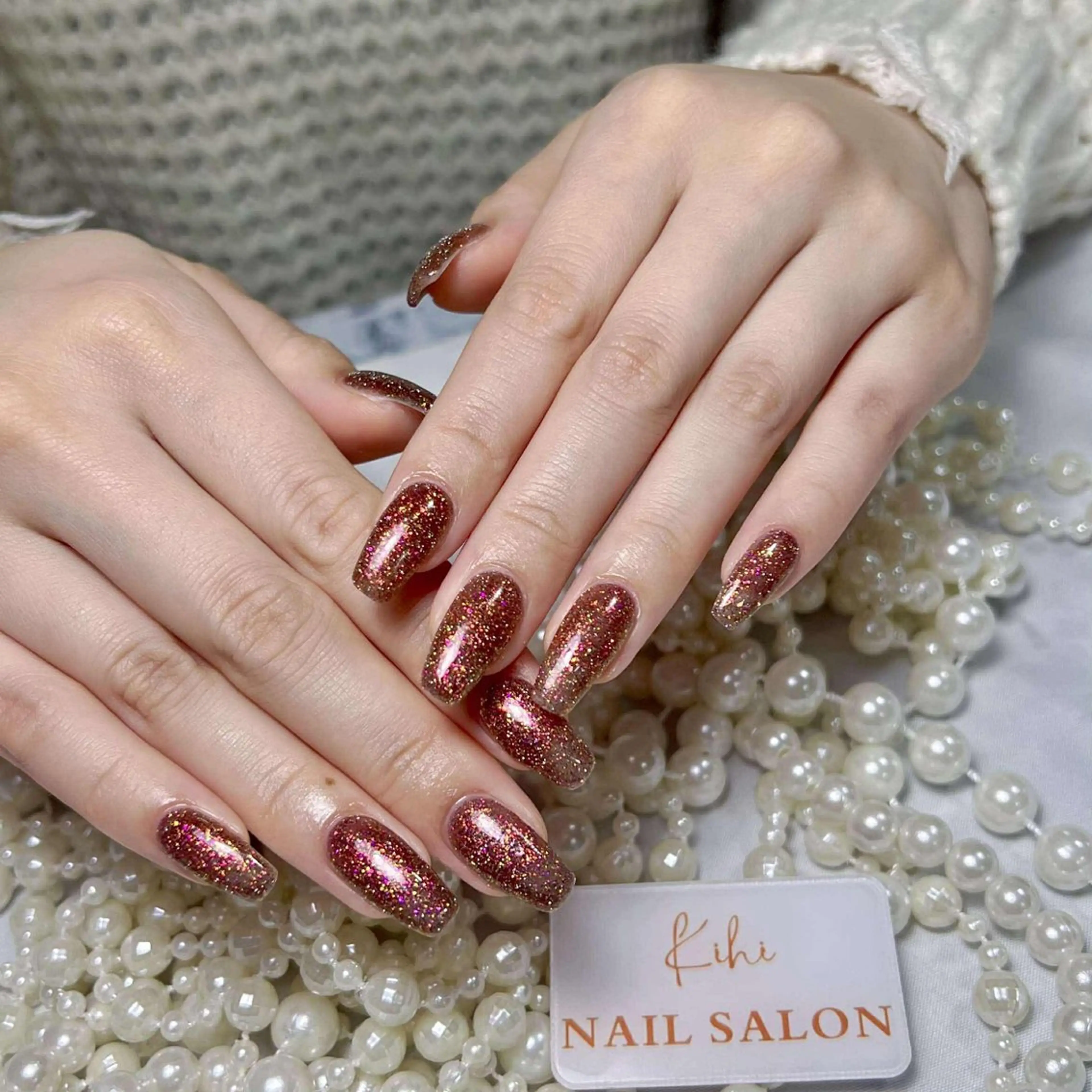 ネイル ハンドネイル ユリ🎀長さだし/ パラジェル/持ち込みのネイルデザイン