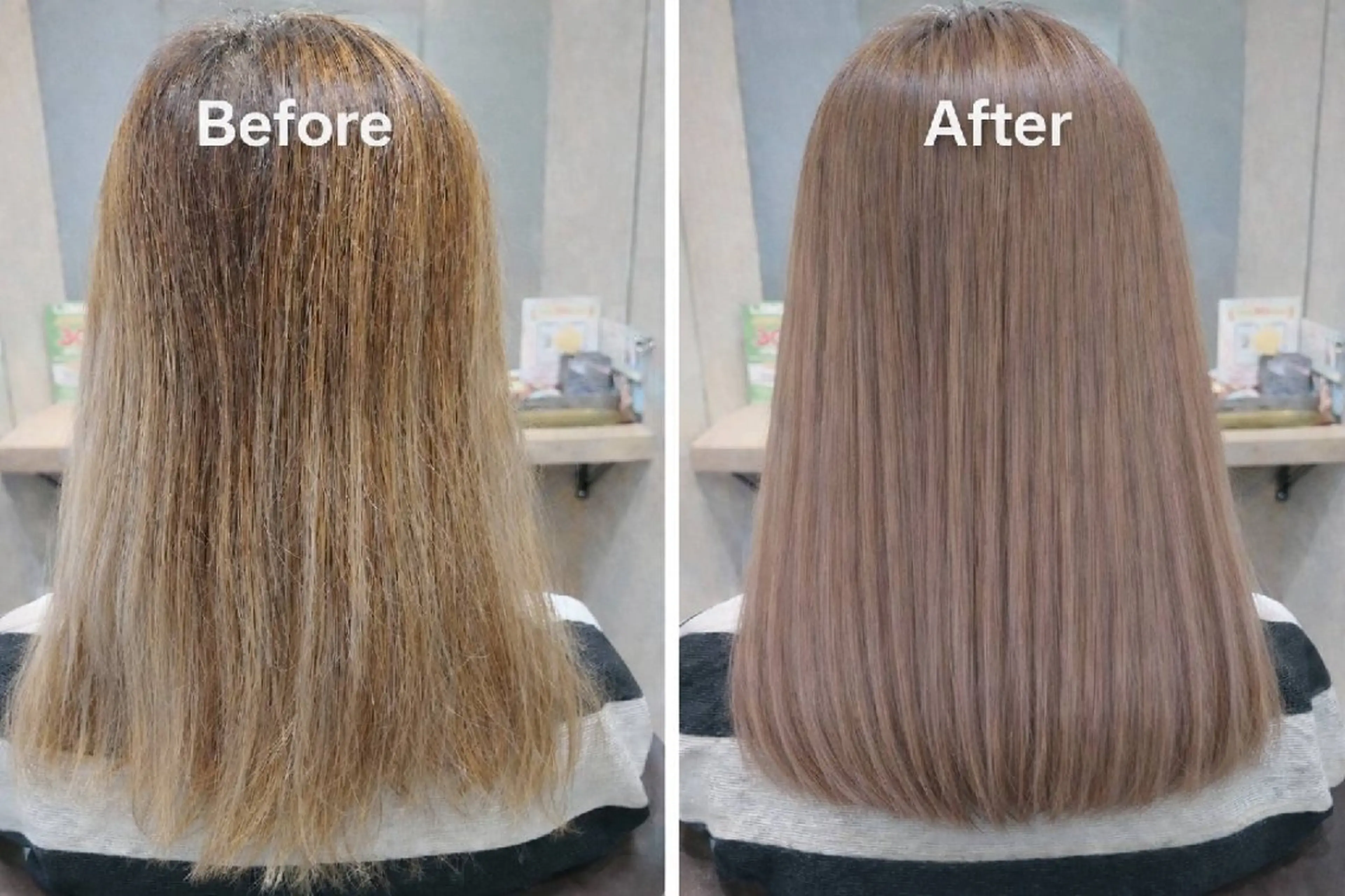 ミディアム 縮毛矯正 縮毛矯正✨艶髪　 シノハラ✨髪質改善のヘアスタイル