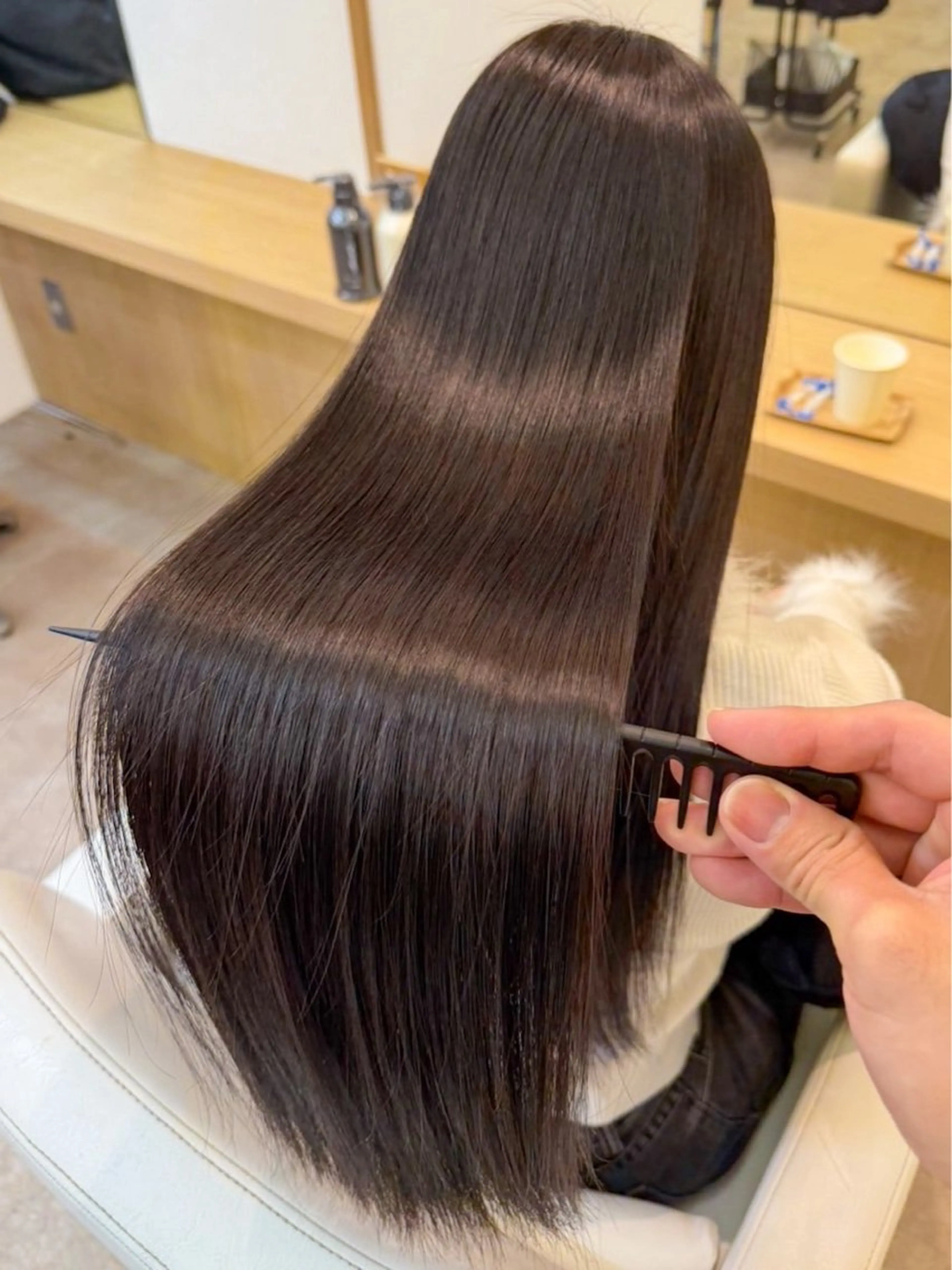 ロング 髪質改善 縮毛矯正 縮毛矯正 Brote hair &make所属・奥野 蓮のヘアスタイル