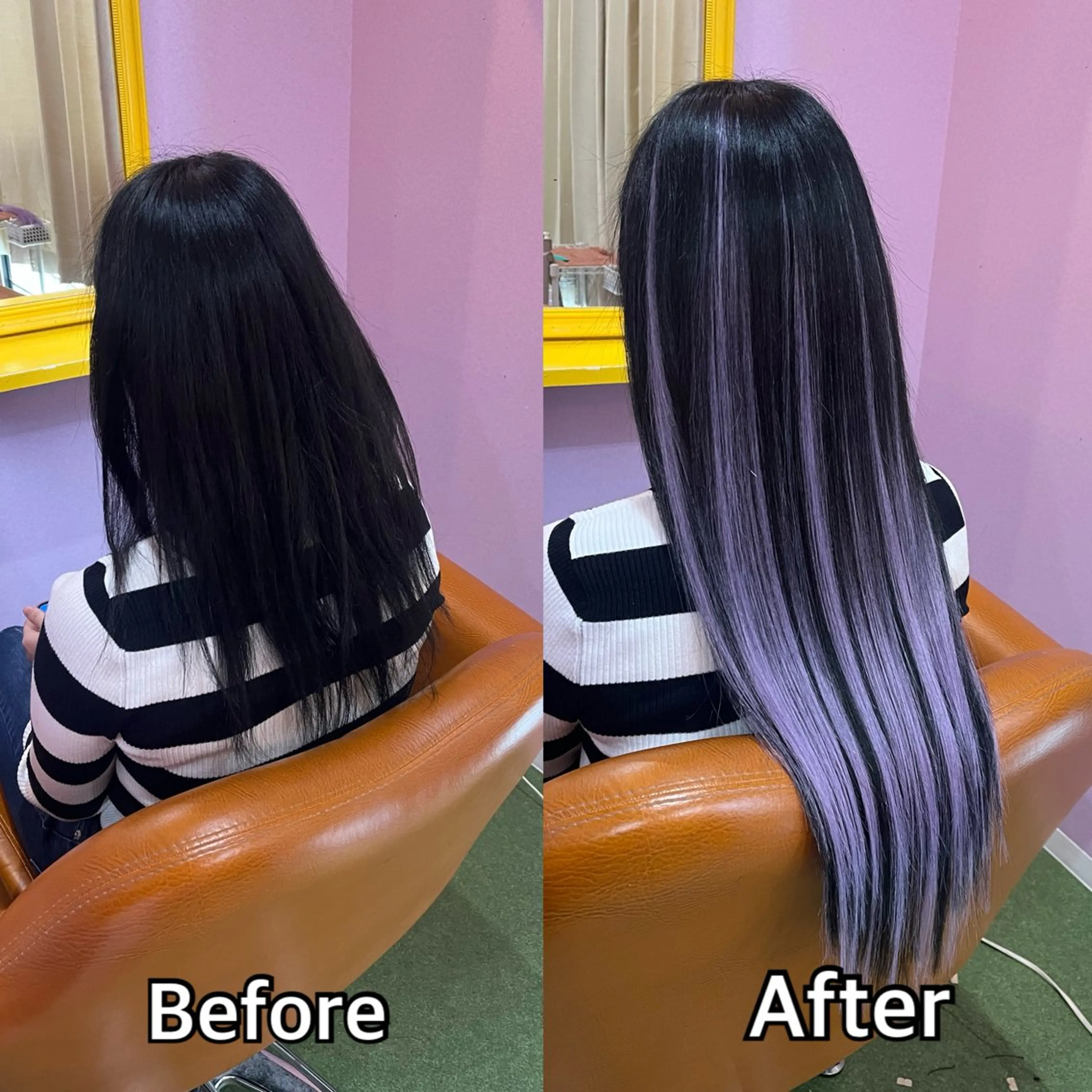 ロング エクステ シール＋ちび編み込み エクステ梅田🐨のヘアスタイル