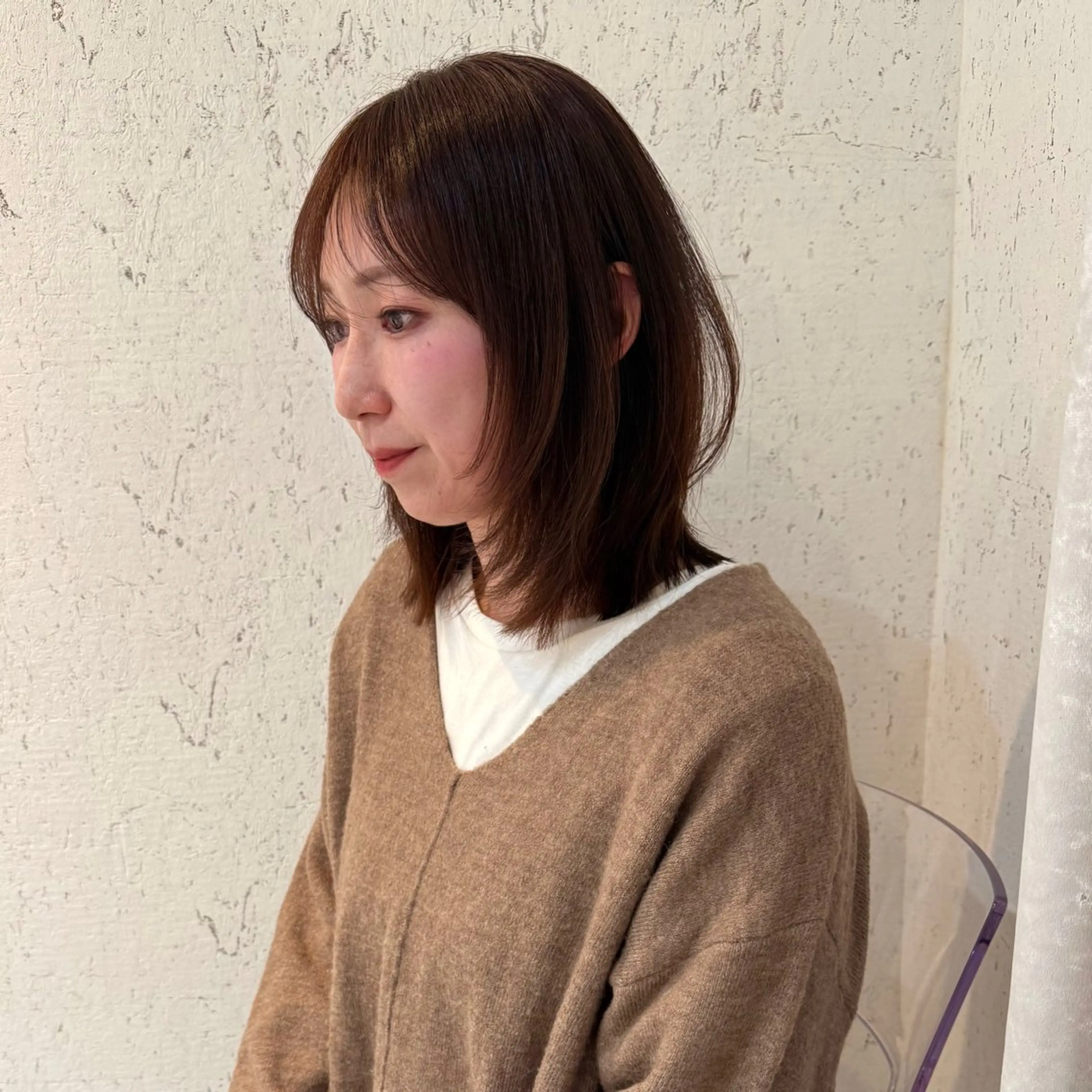 ミディアム パーマ カット 縮毛矯正 トリートメント mai / linoah˚✧のヘアスタイル