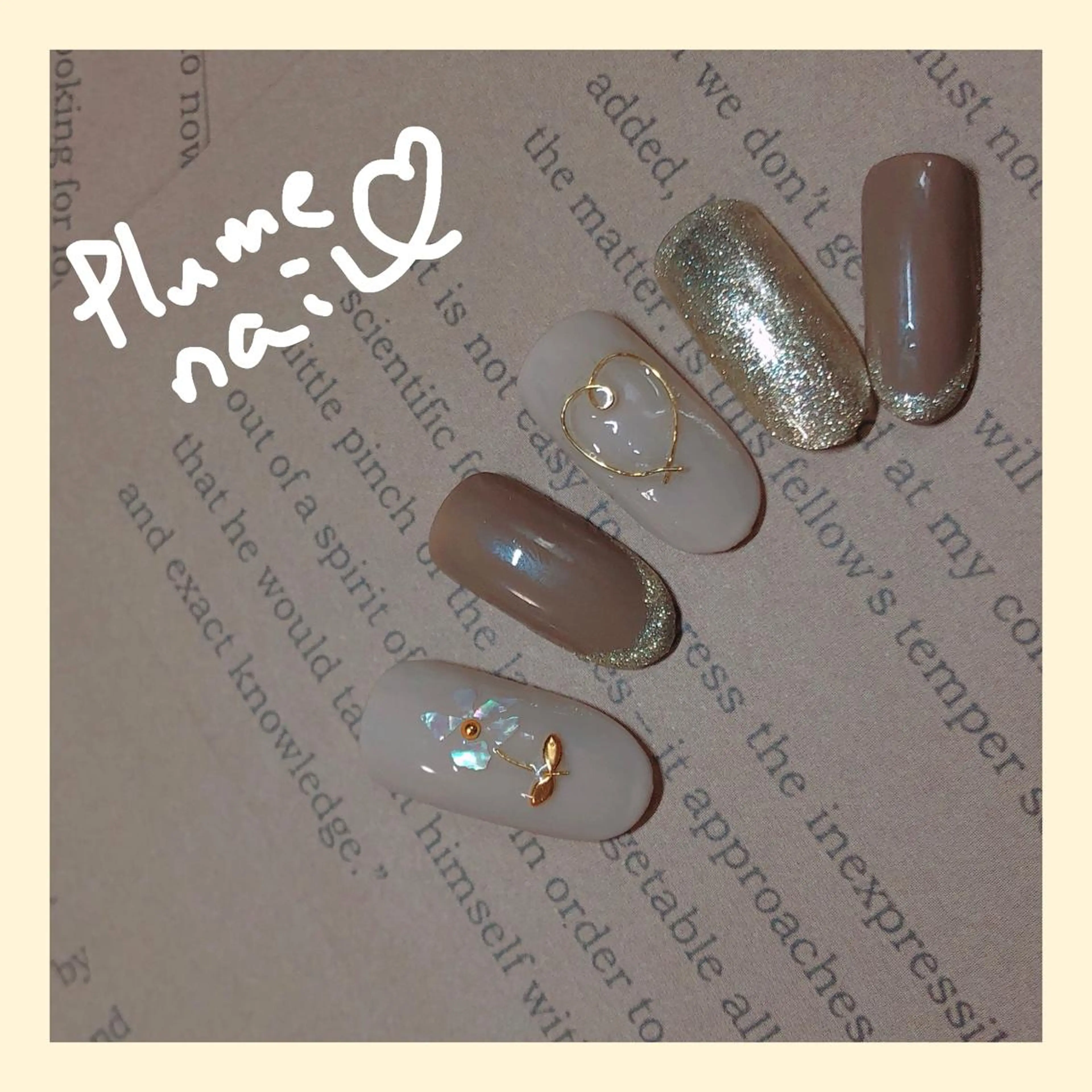 ネイル アートネイル フラワーネイル 韓国ネイル ラメ(グリッター) オフィスネイル plume nail ☆韓国ネイルのネイルデザイン