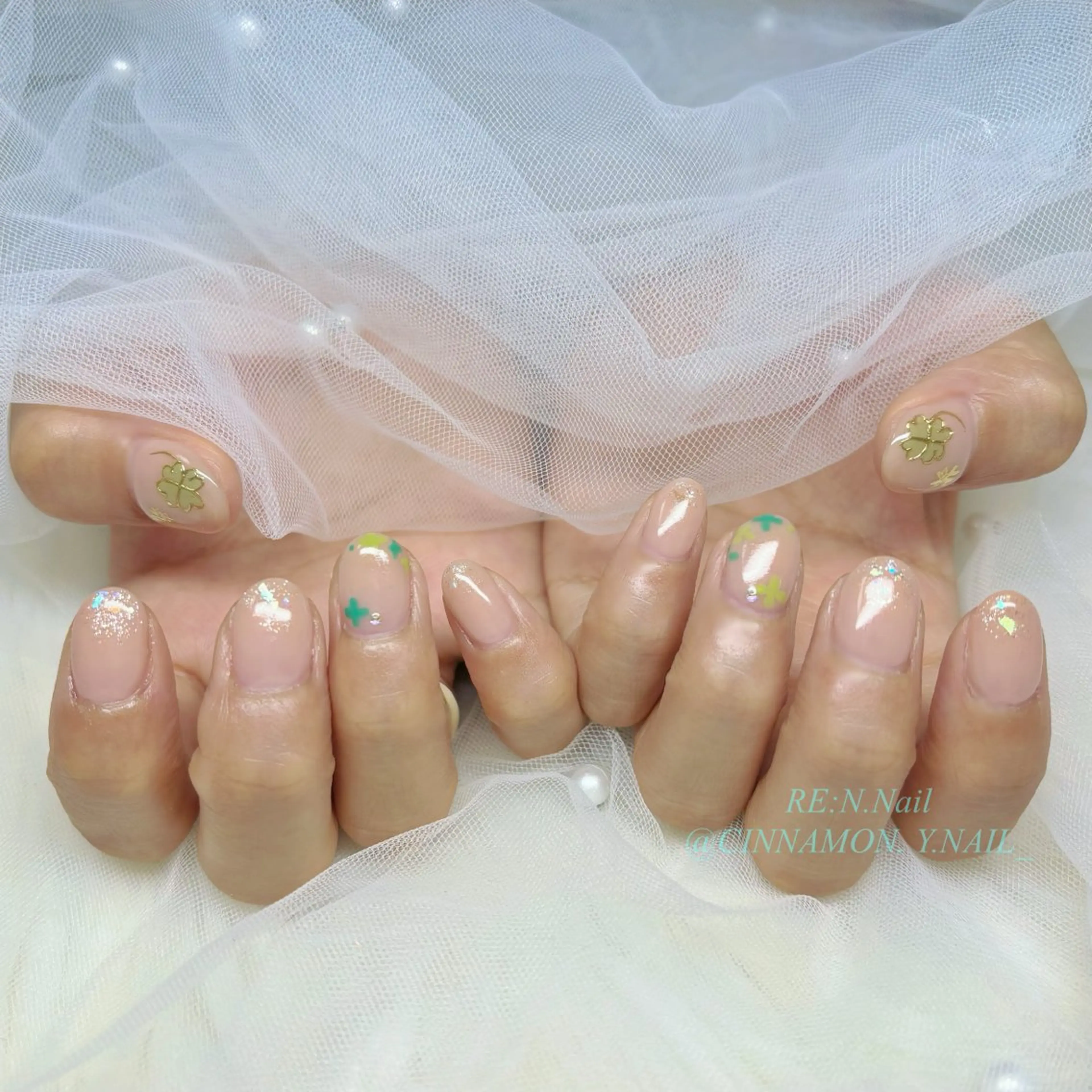 ネイル ハンドネイル Yuna🩵 RE:N.Nailのネイルデザイン