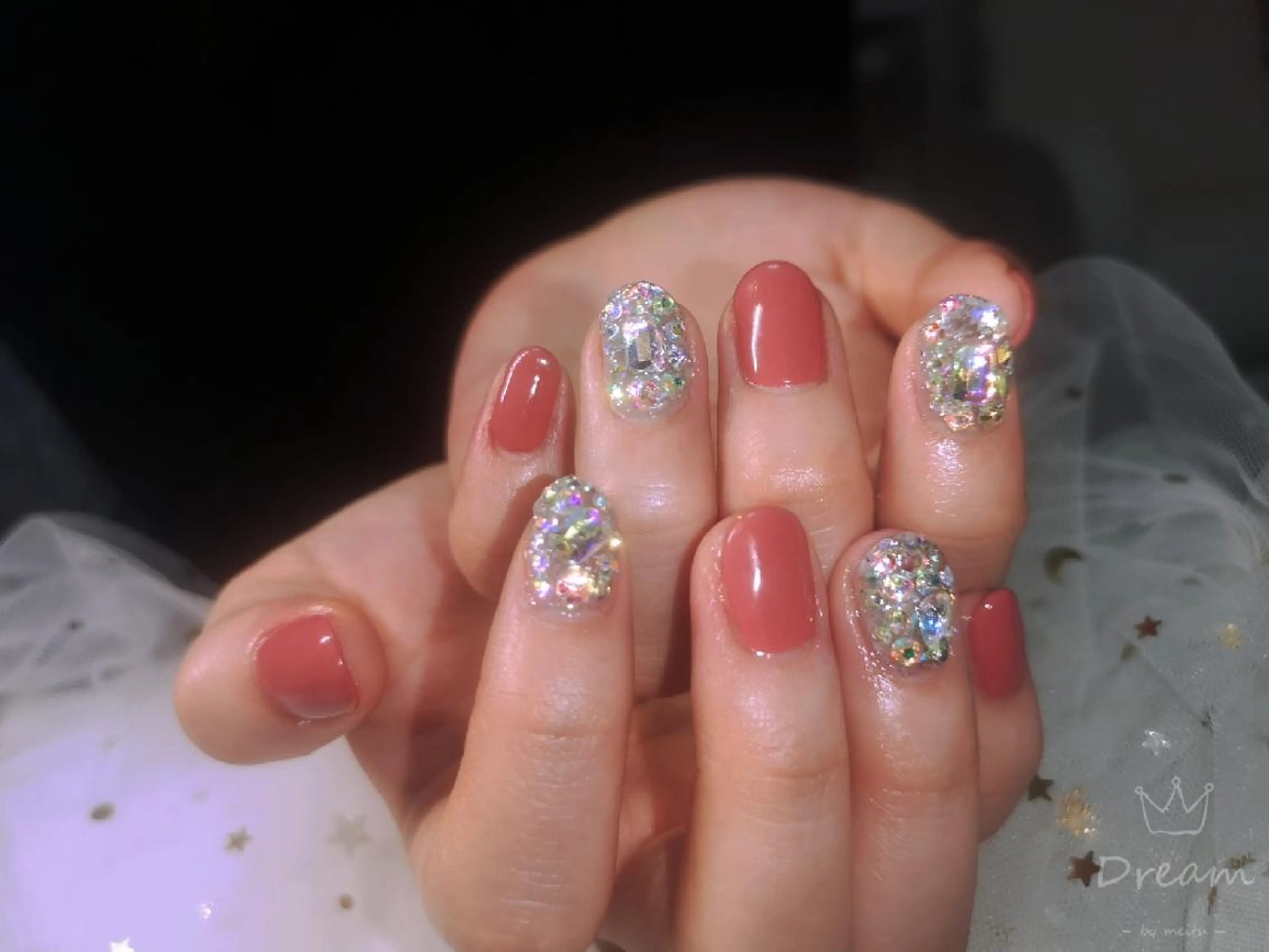 ショート ネイル ネイリストゆか💅 長さだし、深爪矯正のネイルデザイン