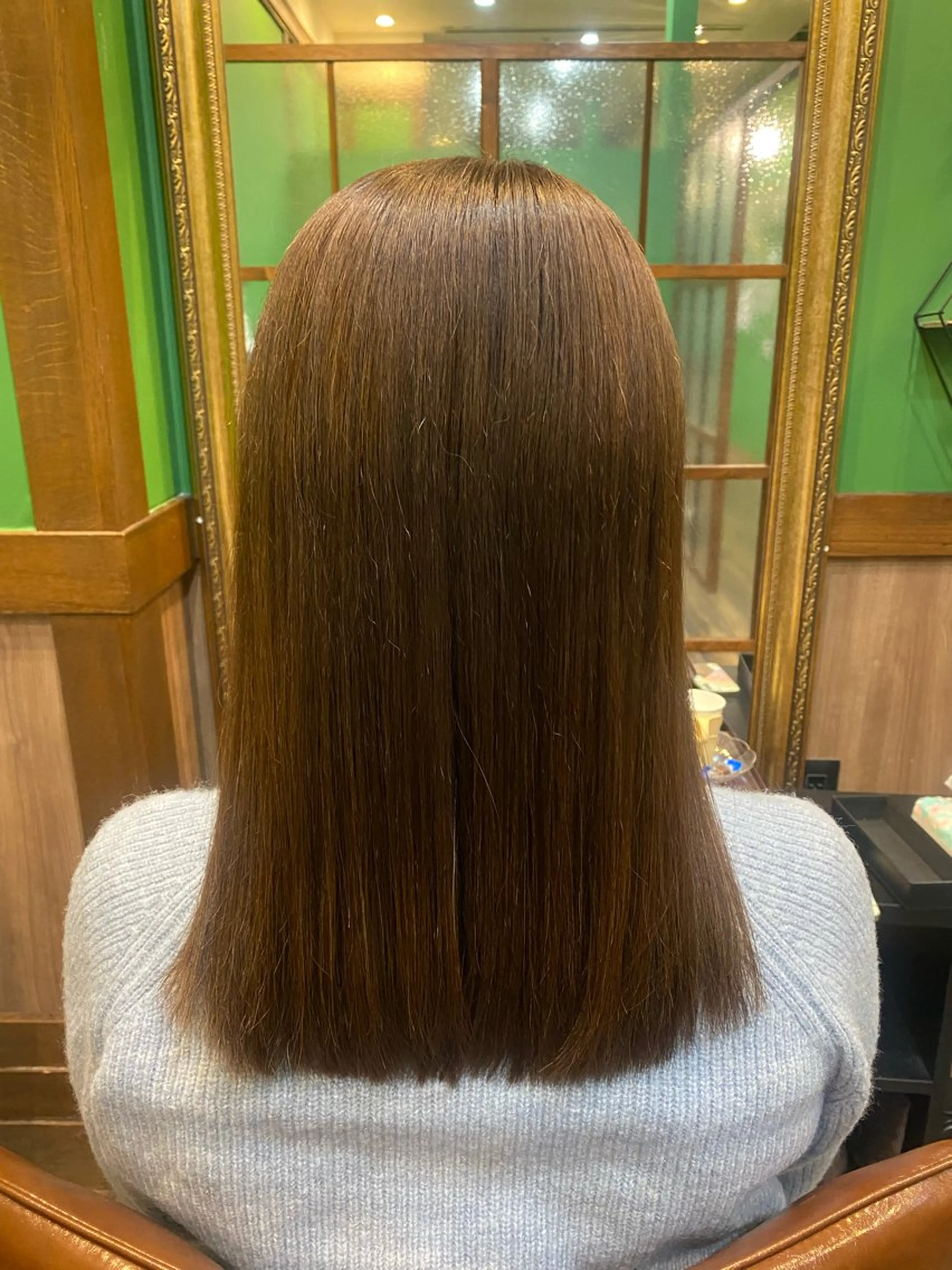 セミロング カラー カット ヘアカラー 山田 太一のヘアスタイル