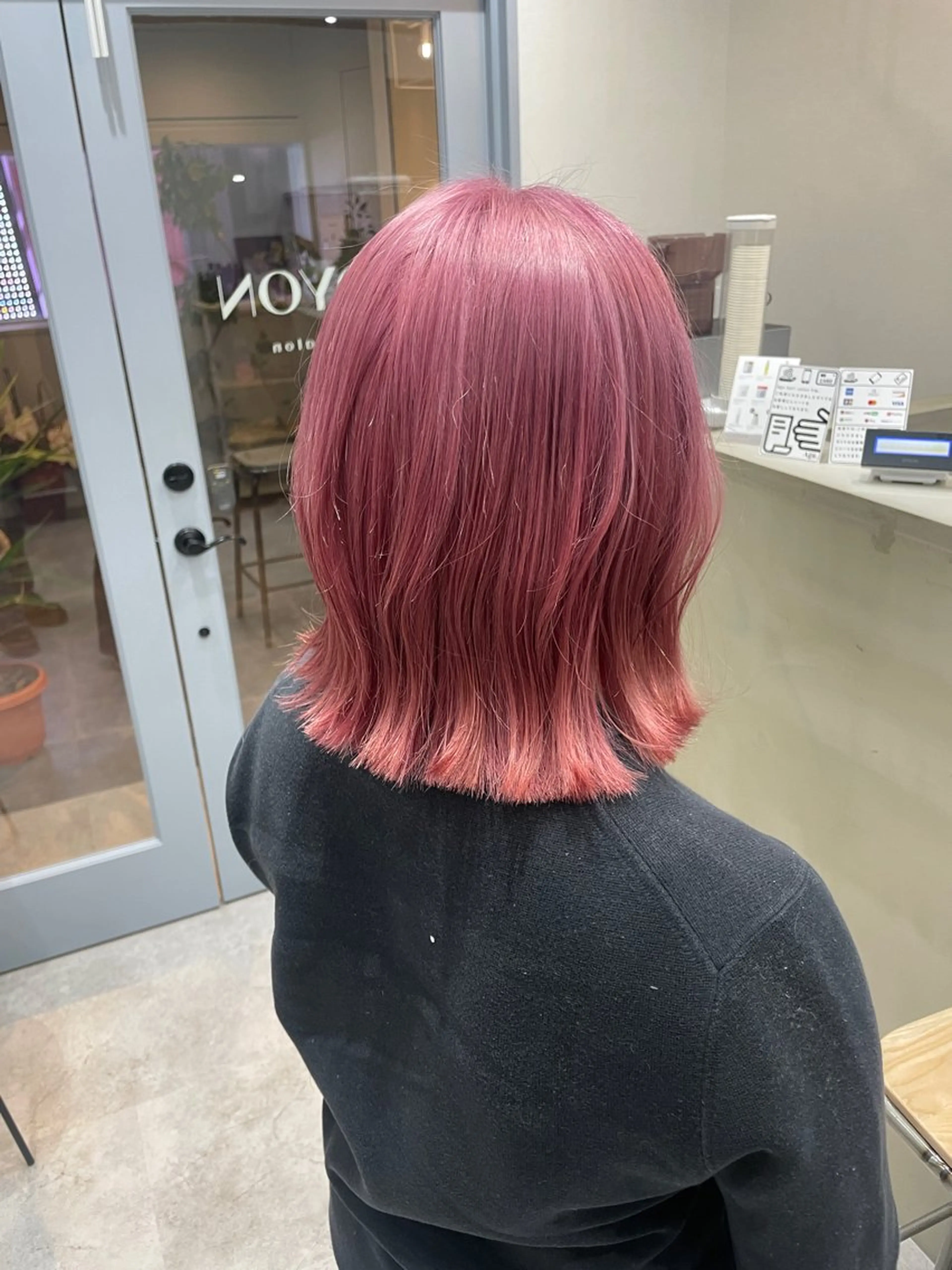 ミディアム カラー ヘアカラー トリートメント 韓国透明感/艶カラー saya🧸🍼のヘアスタイル